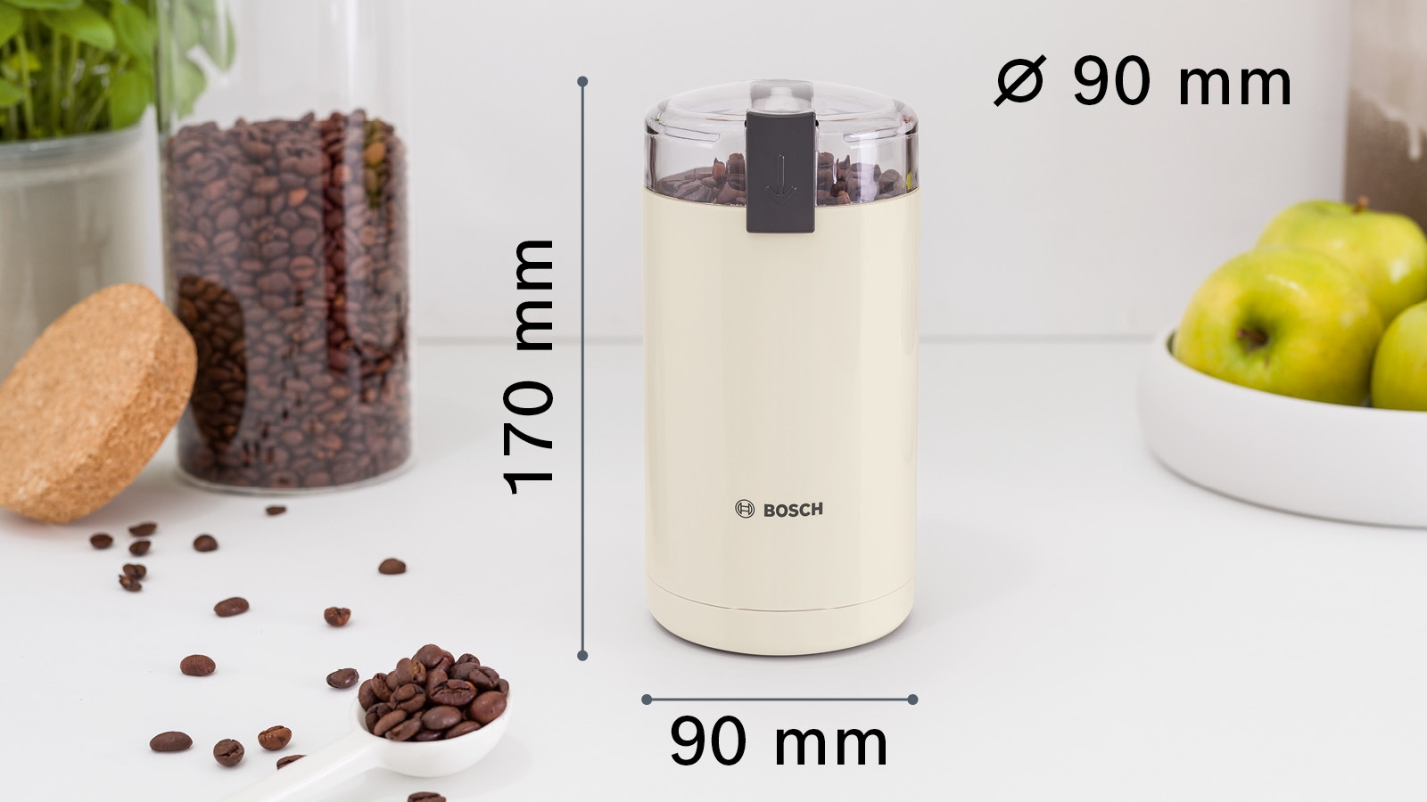 Mlin za kafu TSM6A017C Za jaču aromu, Nerđajući čelik, 180 W
