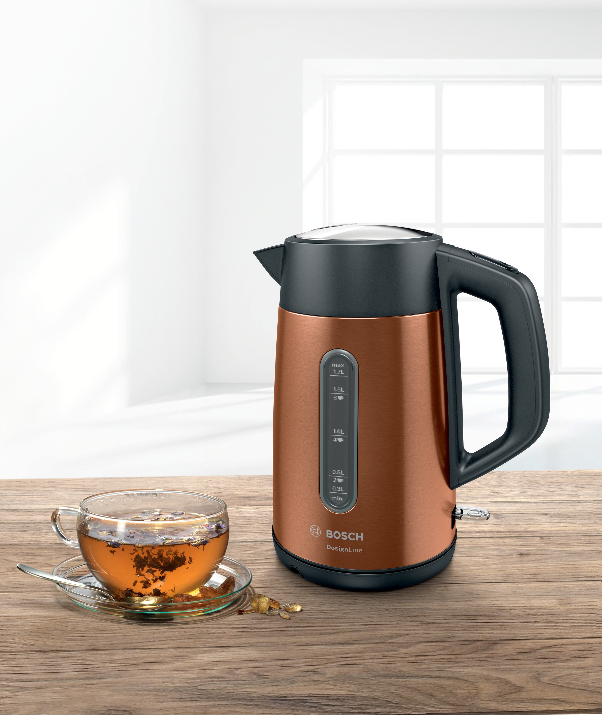 Kuvalo za vodu TWK4P439 DesignLine, 1.7 L, Copper