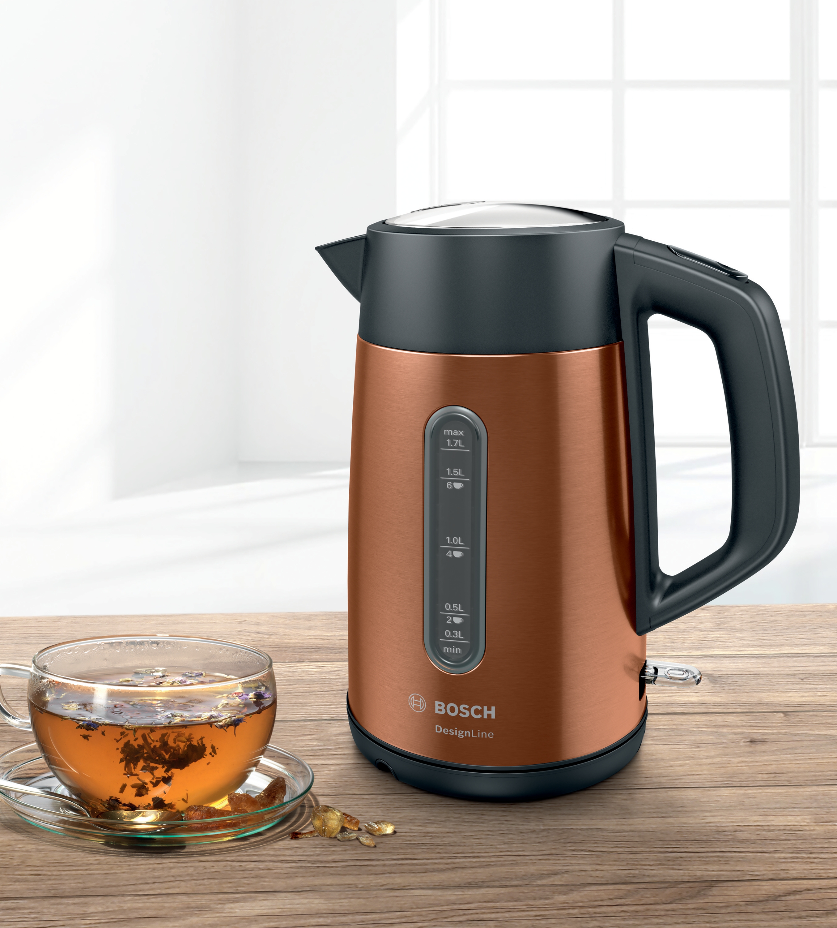 Kuvalo za vodu TWK4P439 DesignLine, 1.7 L, Copper