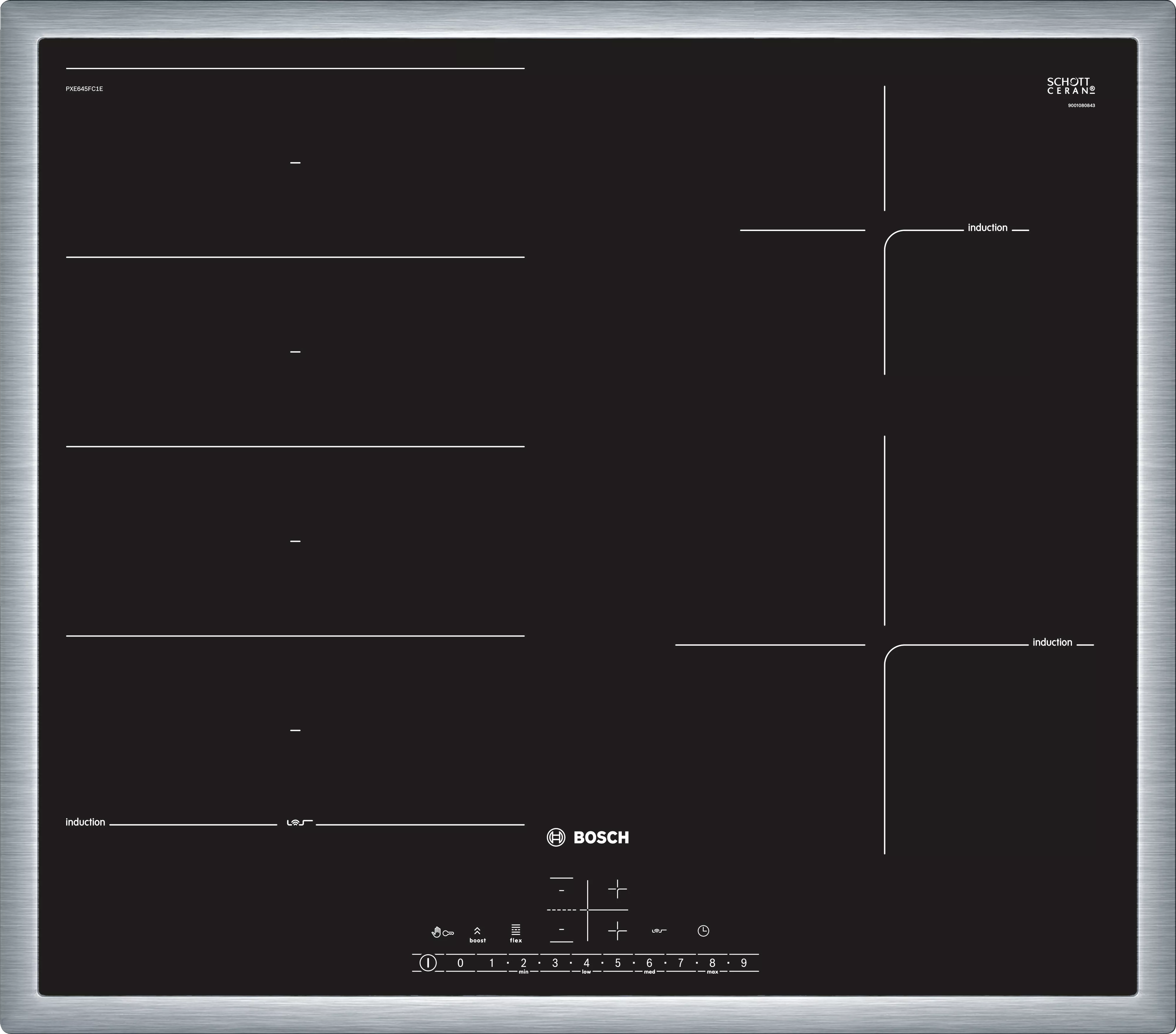 Indukciona ploča za kuvanje pxe645fc1e serie 6, 60cm