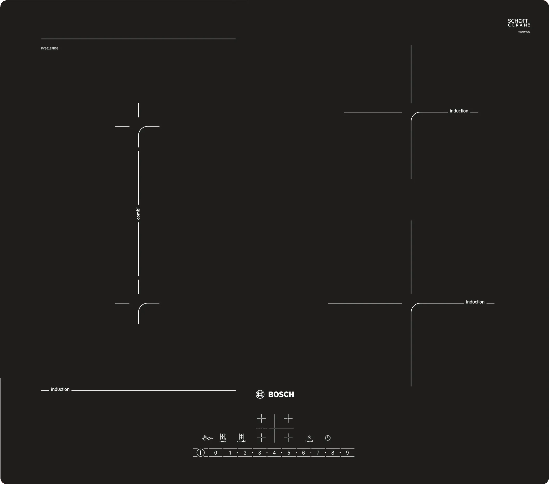 Indukciona ploča za kuvanje PVS611FB5E Serie 6, 60cm