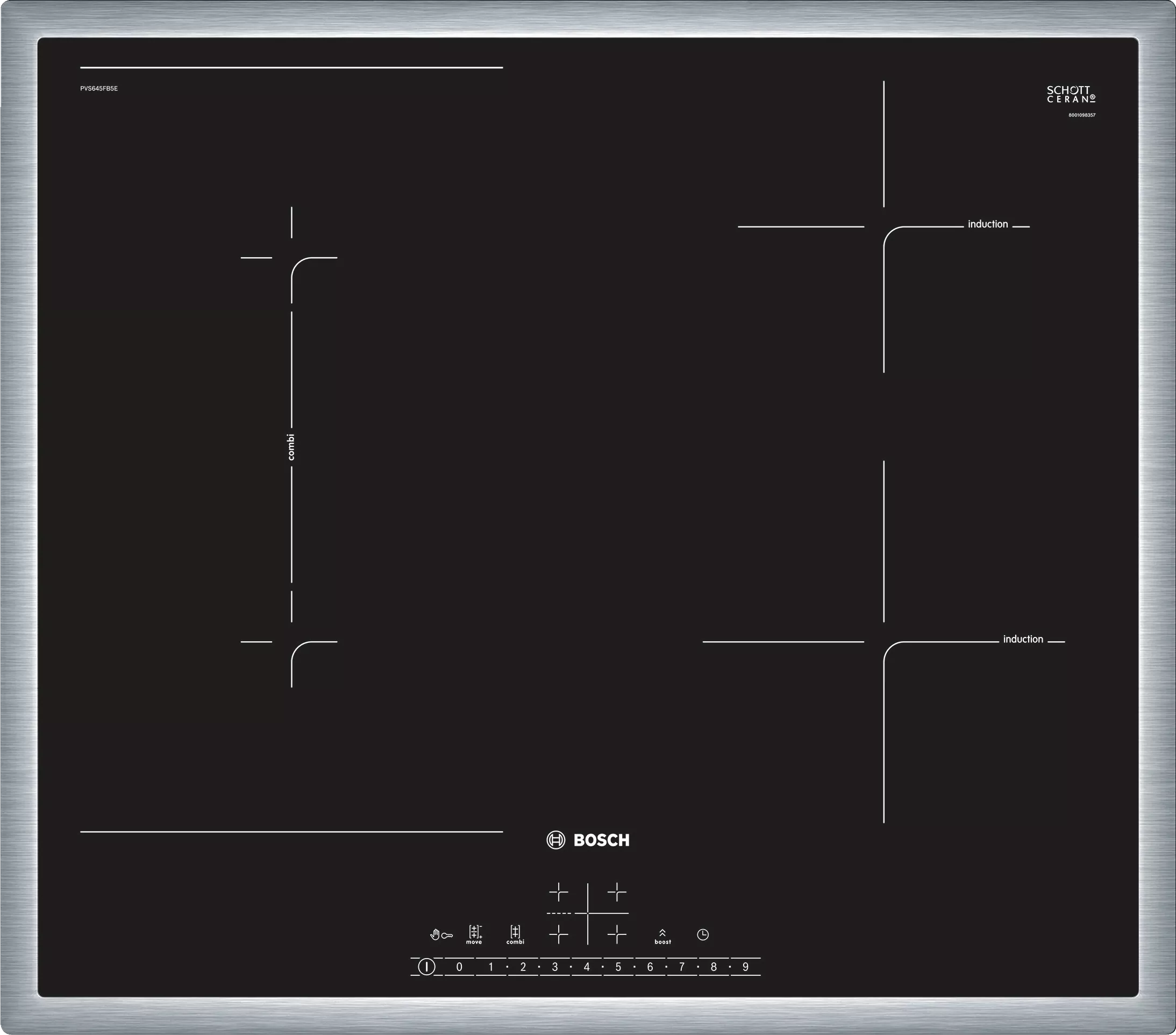 Indukciona ploča za kuvanje PVS645FB5E Serie 6, 60cm