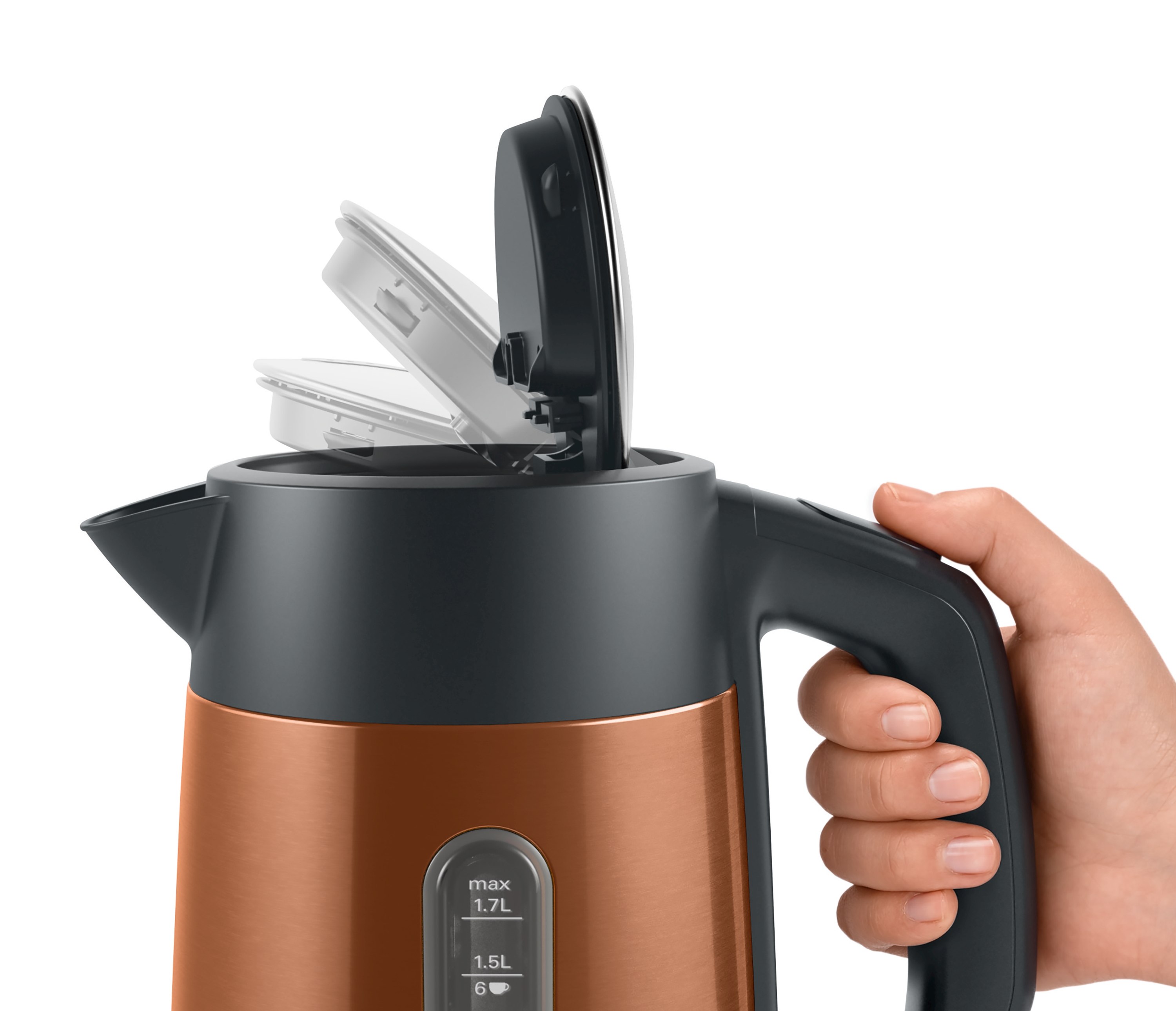Kuvalo za vodu TWK4P439 DesignLine, 1.7 L, Copper
