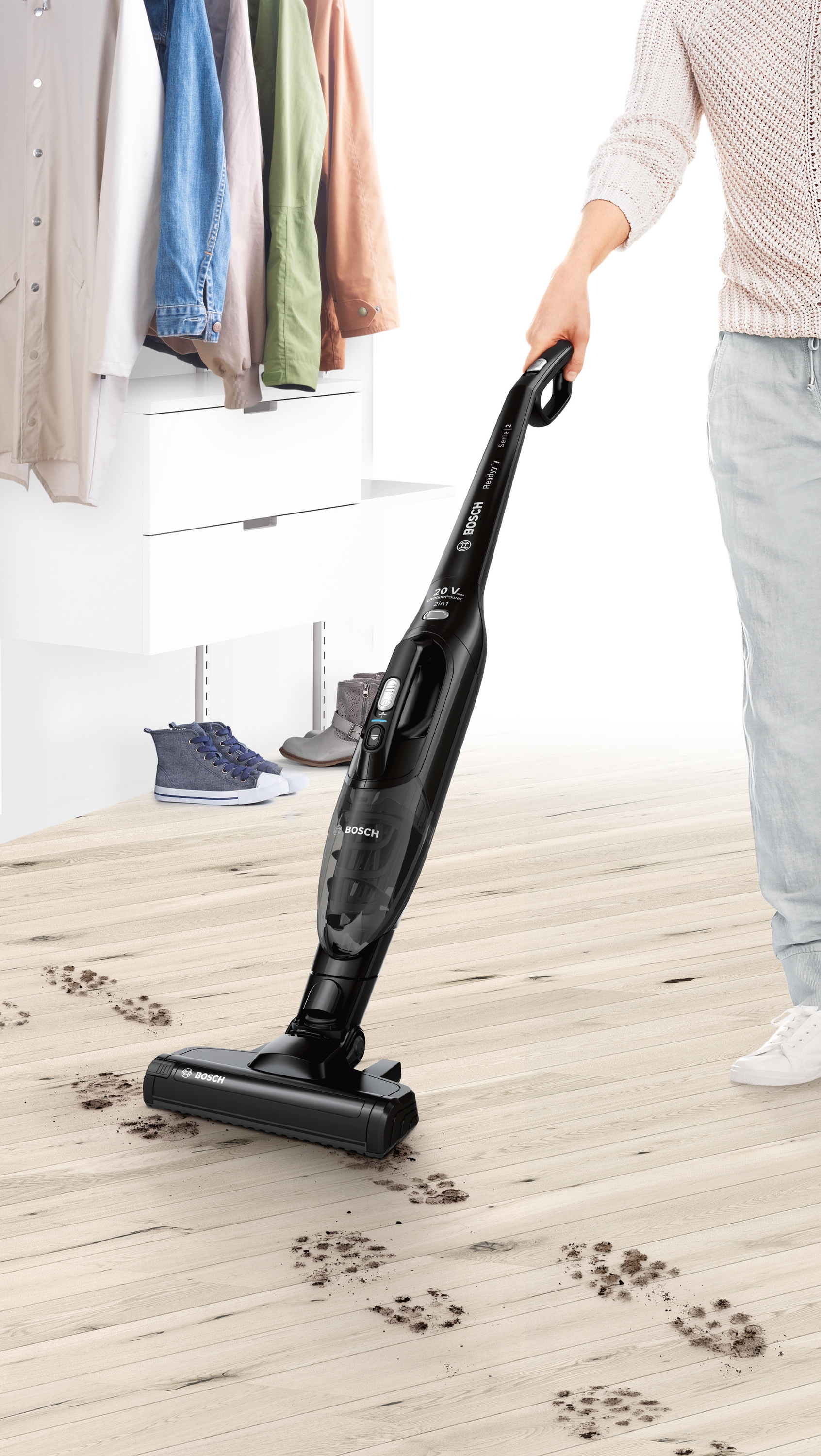 Štapni usisivač na baterije bez kabla Readyy'y BBHF220 Serie 2, 20Vmax