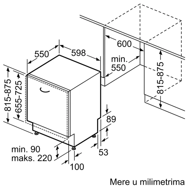 Ugradna mašina za pranje sudova 60 cm SMV6ZCX49E Serie 6