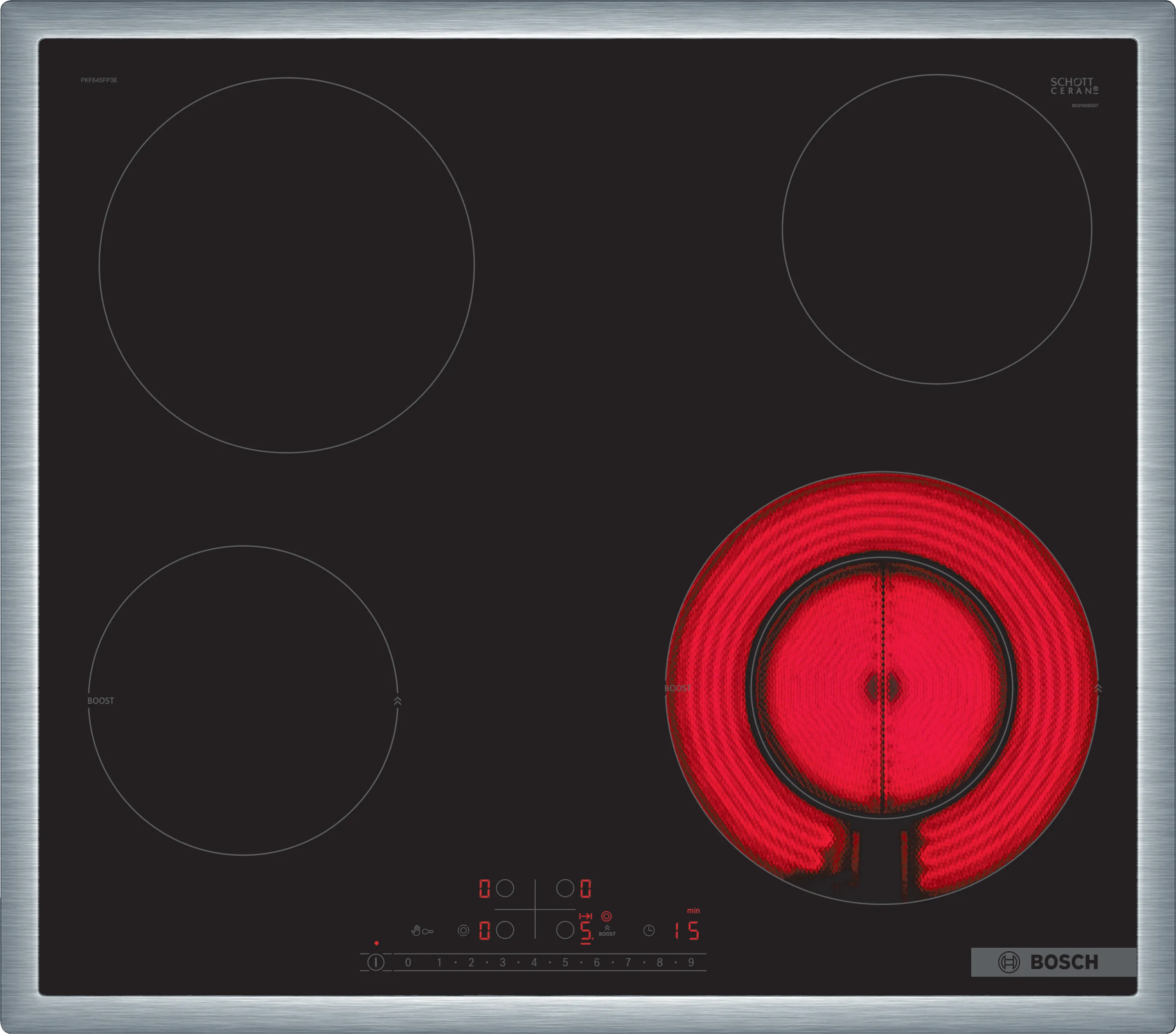 Staklokeramička ploča za kuvanje, PKF645FP3E, Serie 6