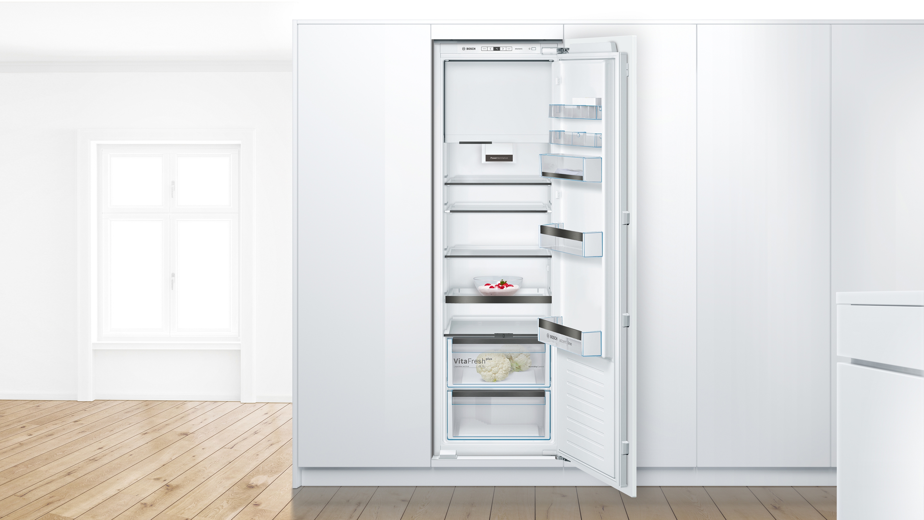 Serija 6, Ugradni frižider sa odeljkom zamrzivača, 177.5 x 56 cm, fiksna šarka, lagano zatvaranje, KIL82SDE0