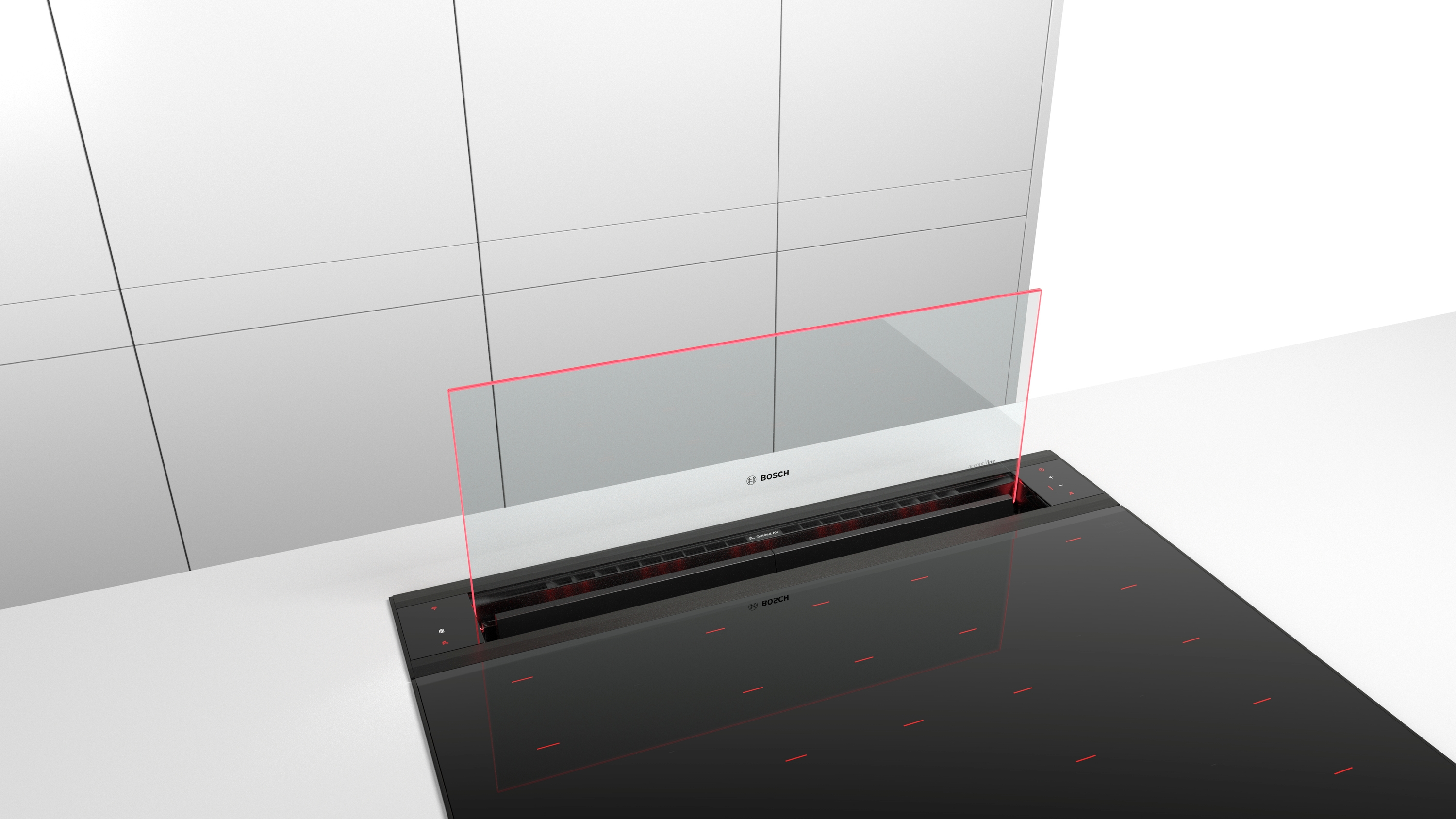 Series 8, downdraft hood, 80 cm, clear glass, DDW88MM66