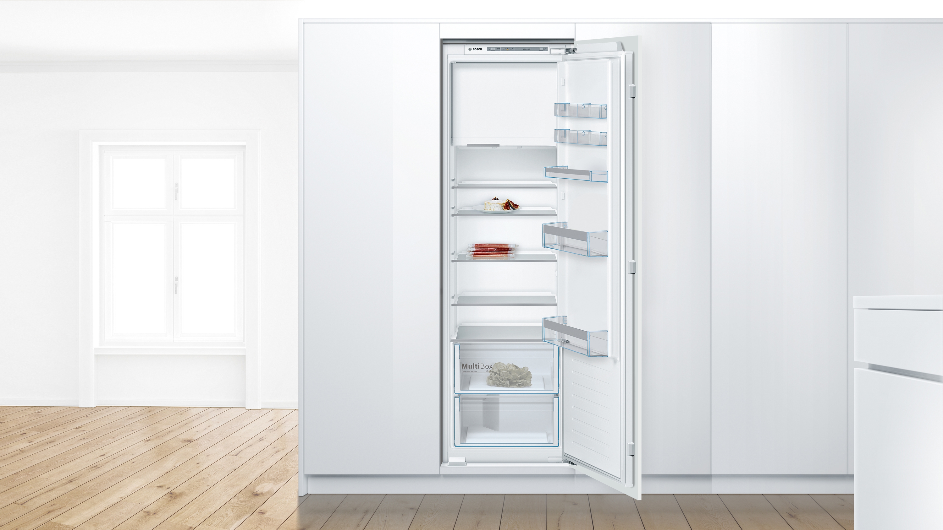 Serija 4, Ugradni frižider sa odeljkom zamrzivača, 177.5 x 56 cm, fiksna šarka, KIL82VFF0