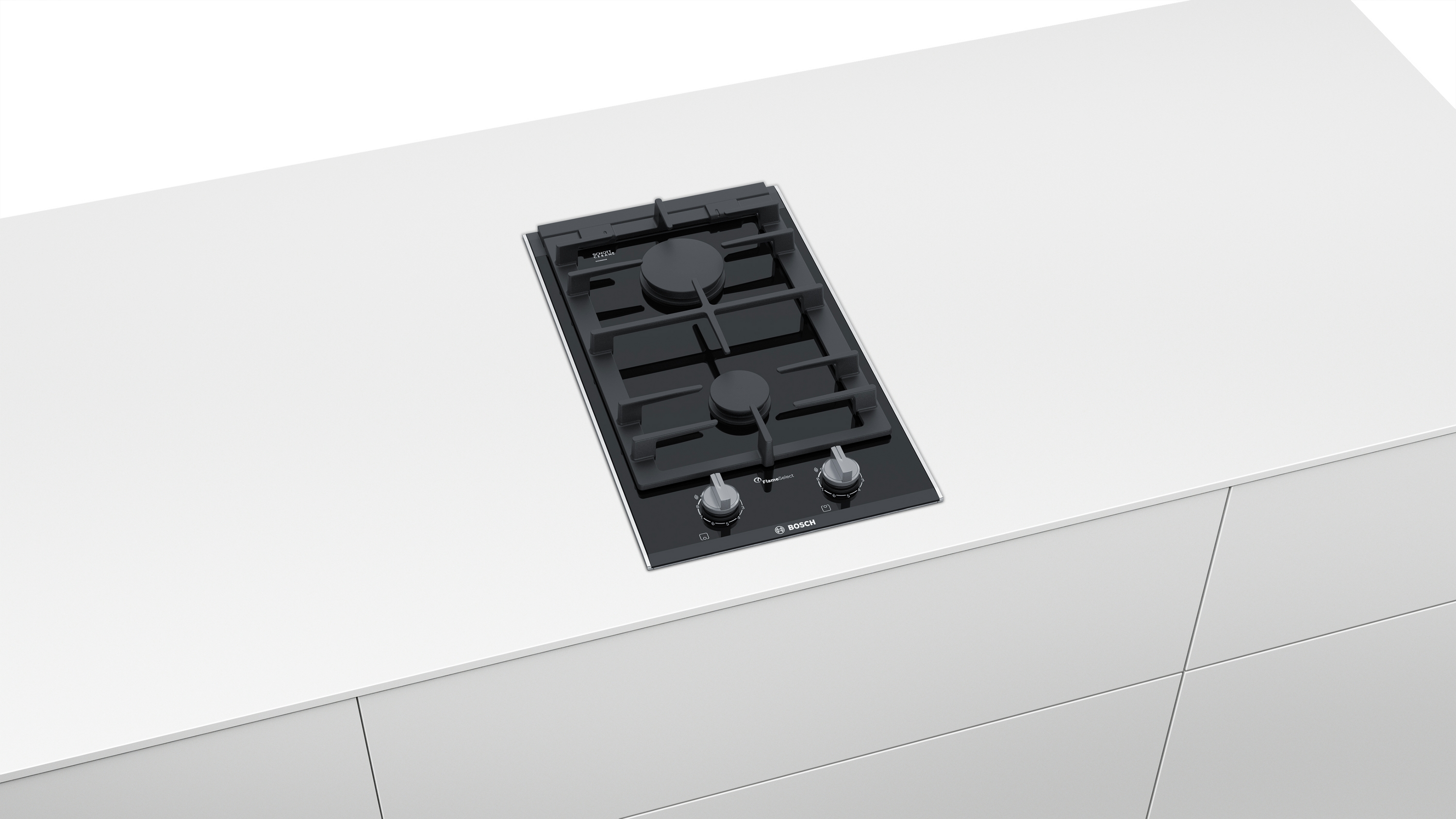 Serija 8, Domino plinska ploča za kuvanje, 30 cm, Crna, PRB3A6B70