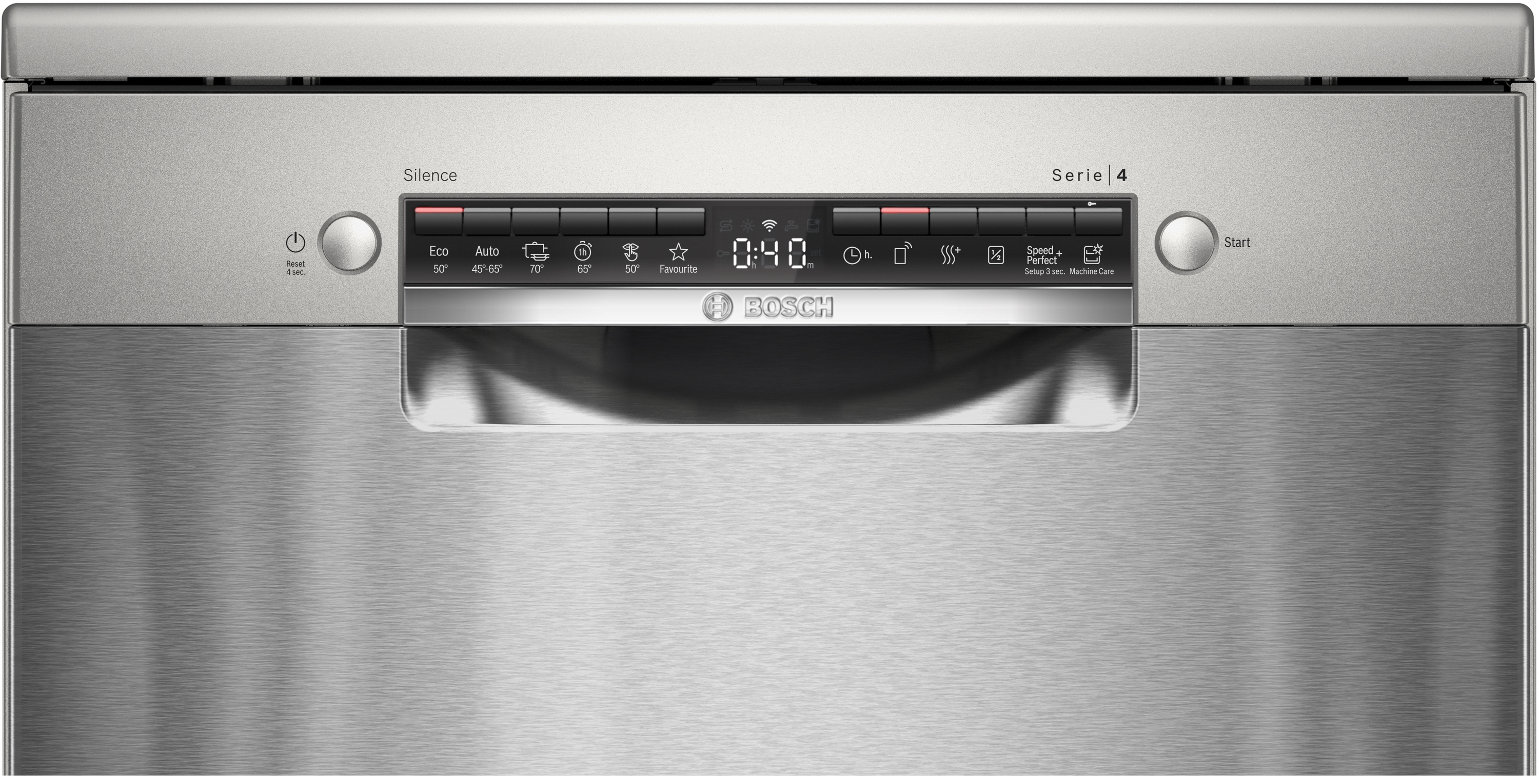 Serija 4, Samostojeća mašina za pranje sudova, 60 cm, Nerđajući čelik, SMS4HKI02E