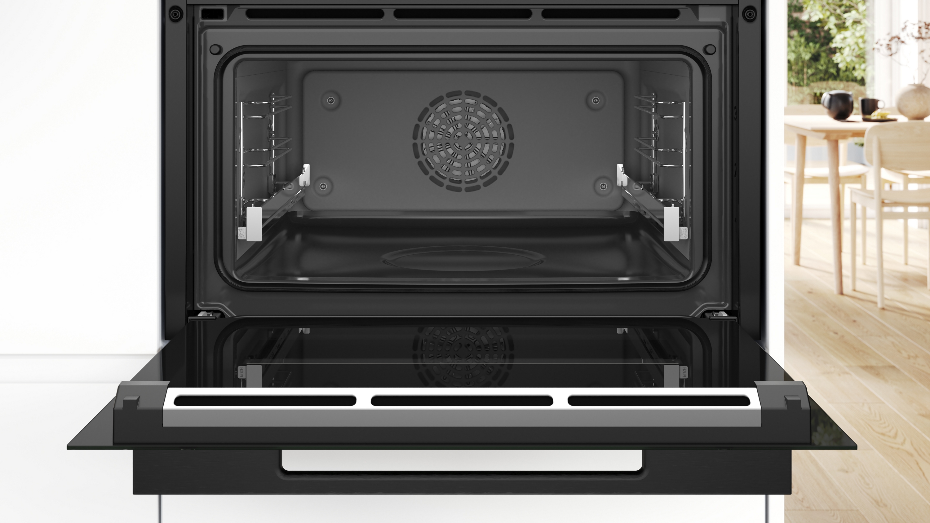 Series 8, Built-in compact oven with steam function, 60 x 45 cm, Black, CSG958DD1