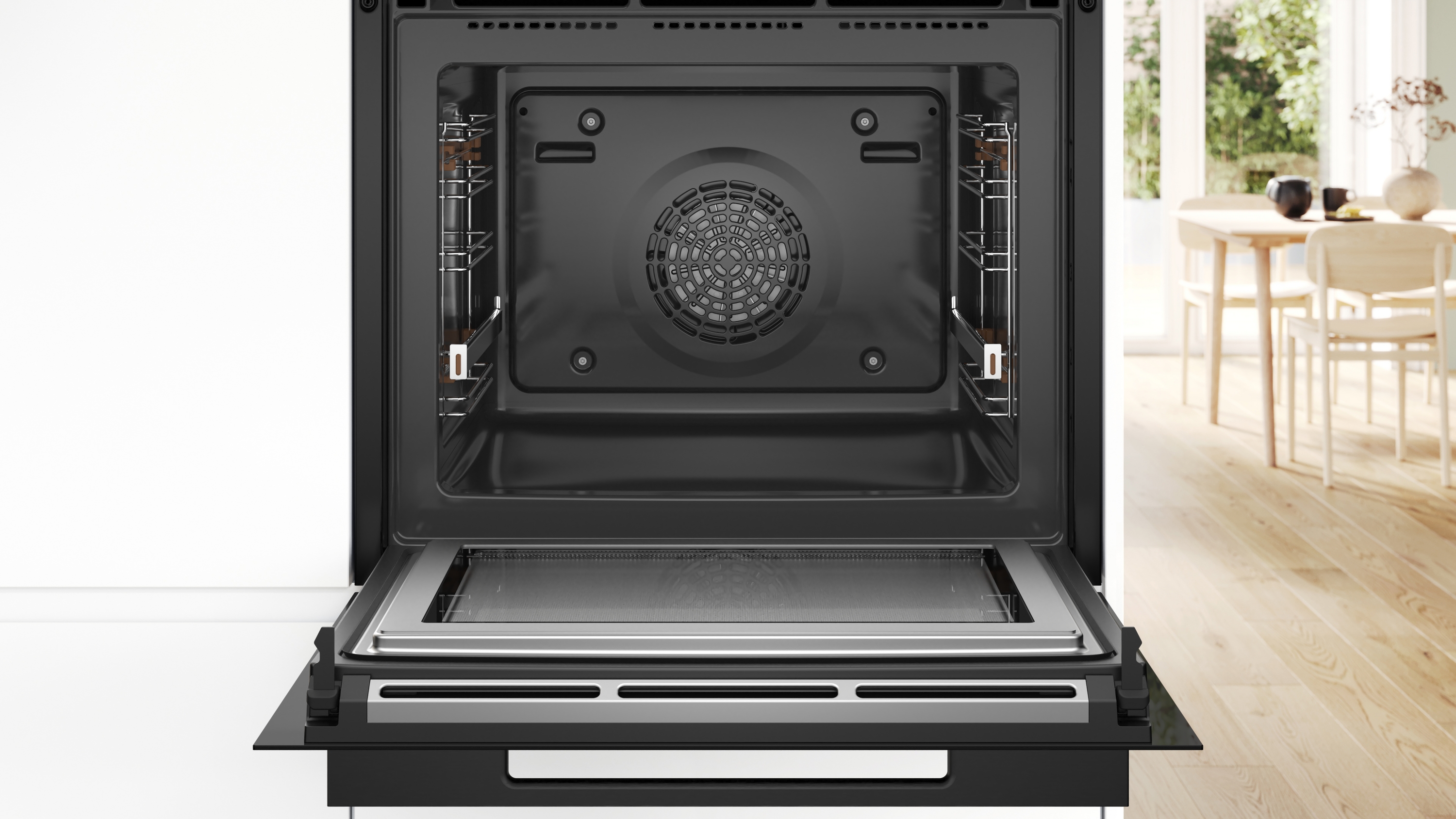 Series 8, Built-in oven with added steam and microwave function, 60 x 60 cm, Black, HNG978QB1