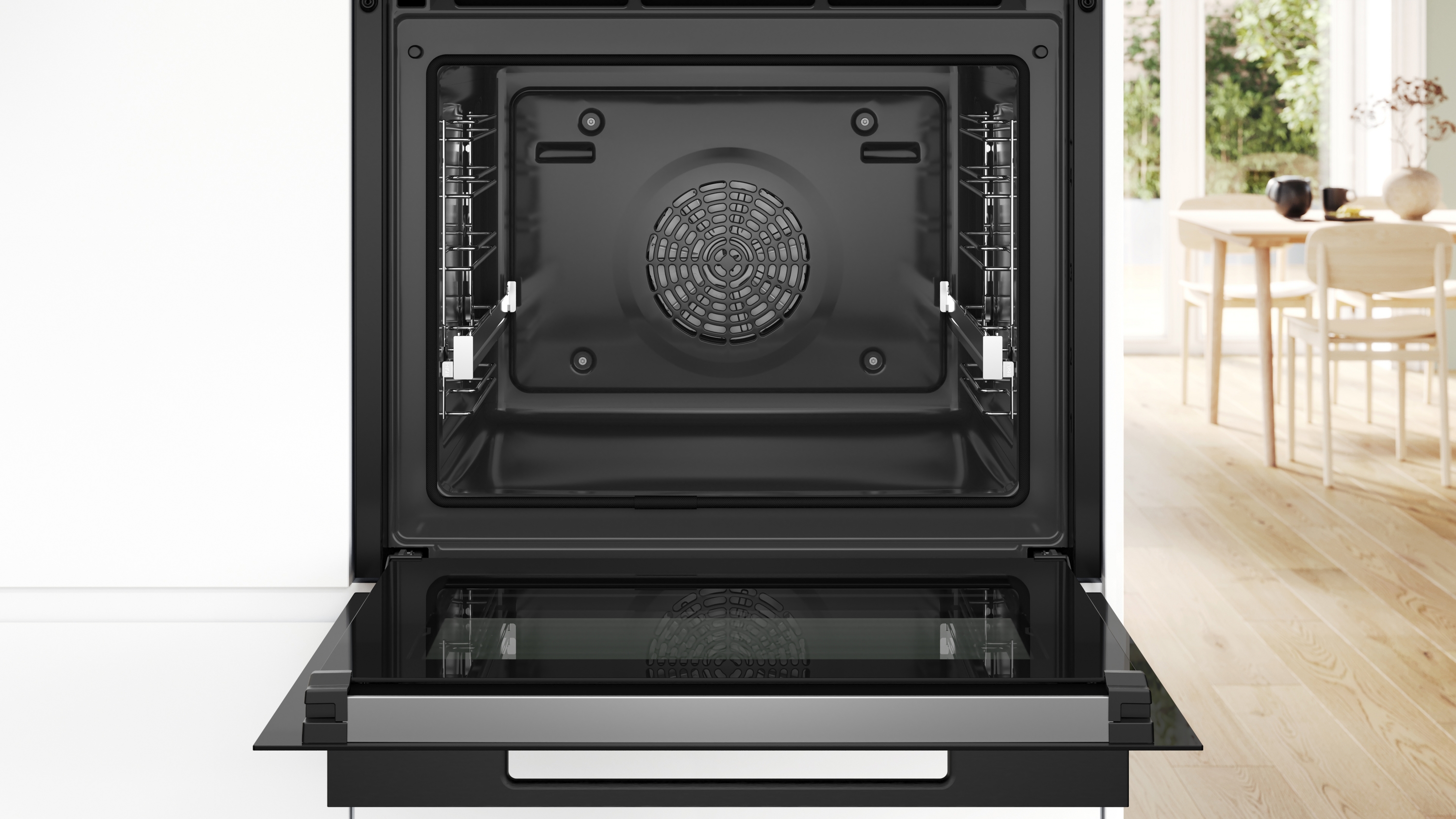 Series 8, Built-in oven with added steam function, 60 x 60 cm, Black, HRG976NB1