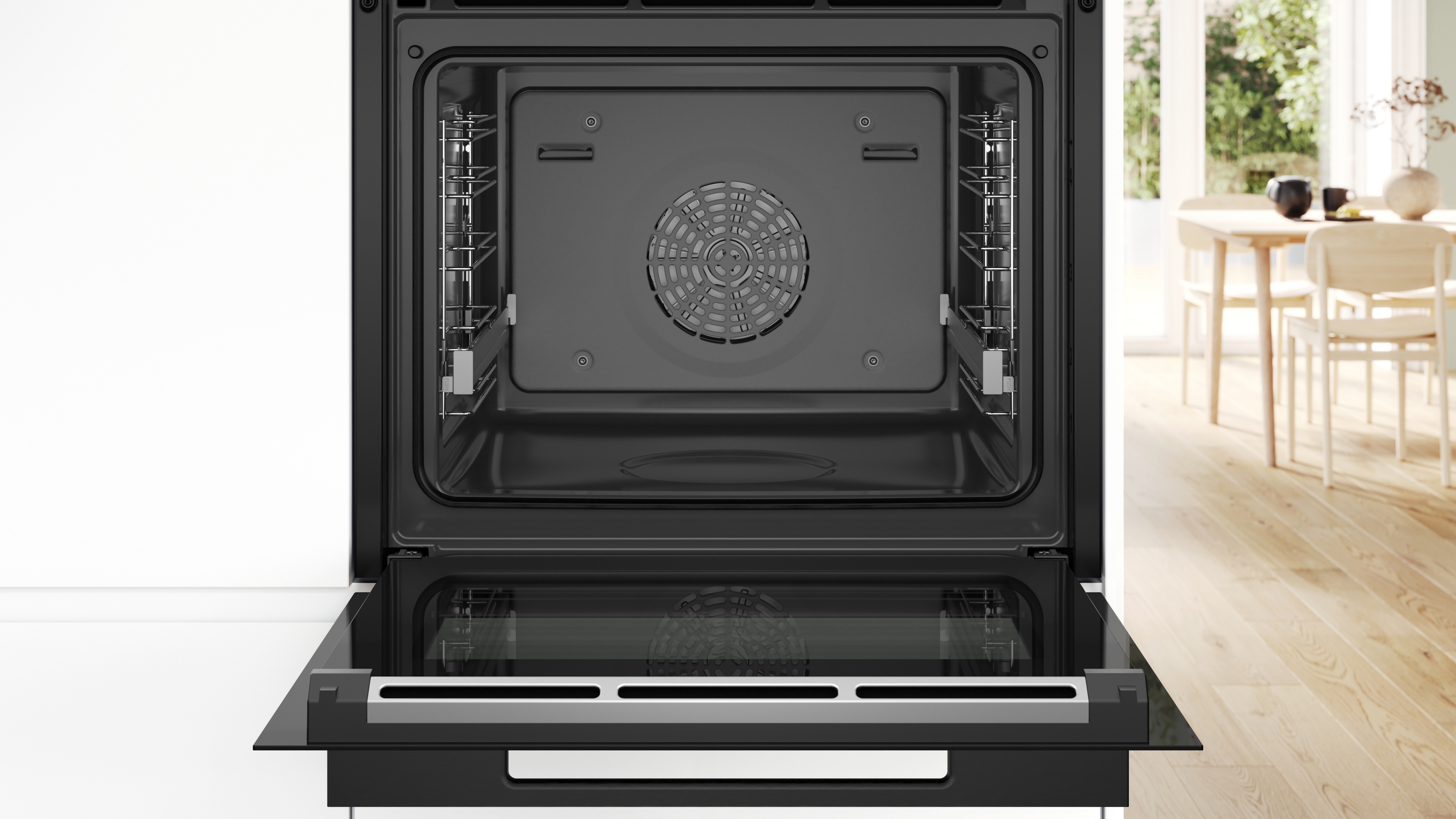 Series 8, Built-in oven with steam function, 60 x 60 cm, Black, HSG936AB1
