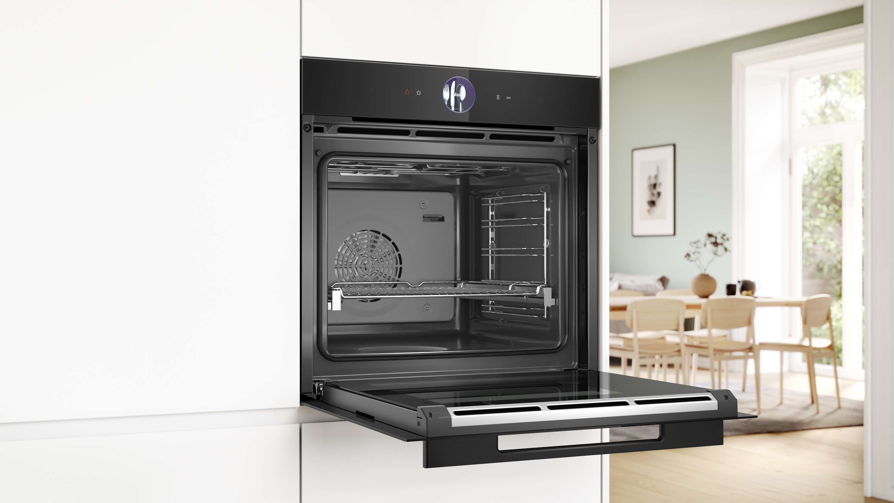 Series 8, Built-in oven with steam function, 60 x 60 cm, Black, HSG936AB1