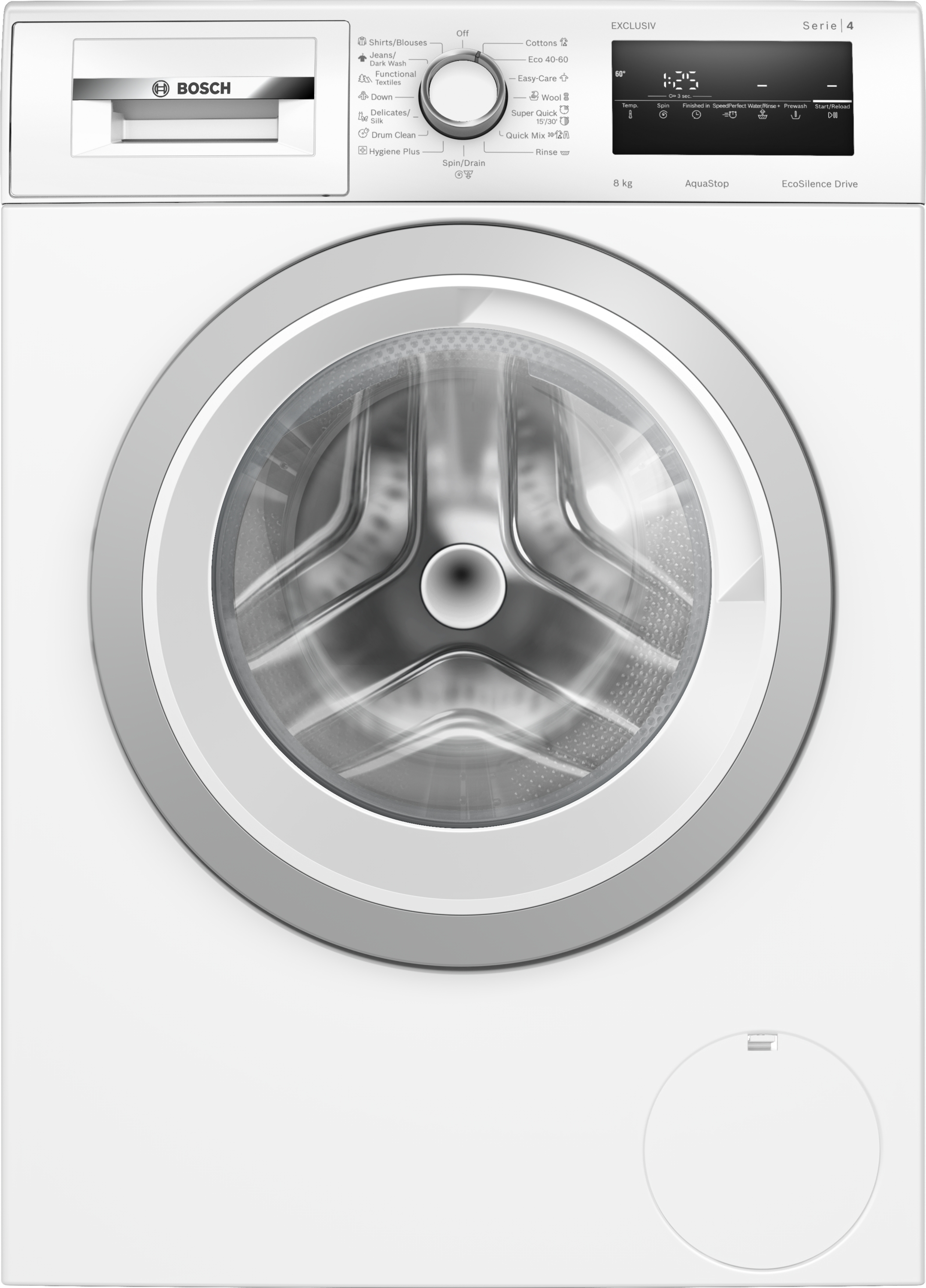 Series 4, washing machine, frontloader fullsize, 8 kg, 1400 rpm, WAN28292BY