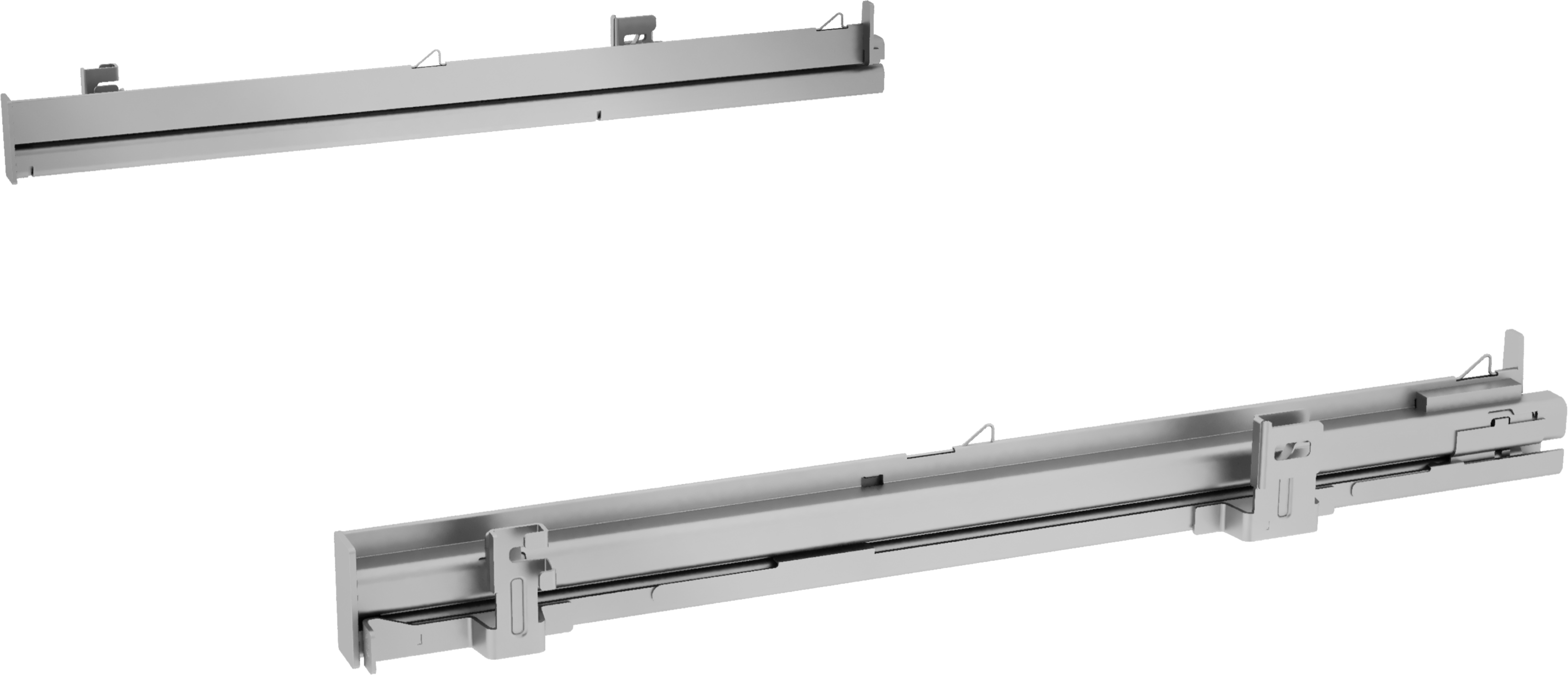 Clip rail full extension, Stainless steel, HEZ638000