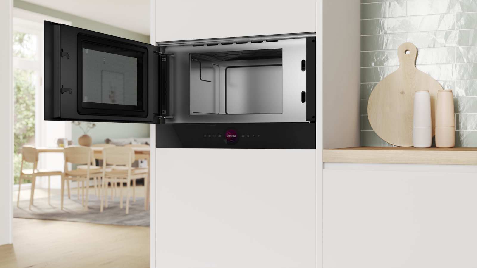 Series 8, Built-In Microwave, 60 x 38 cm, Black, BFL9221B1