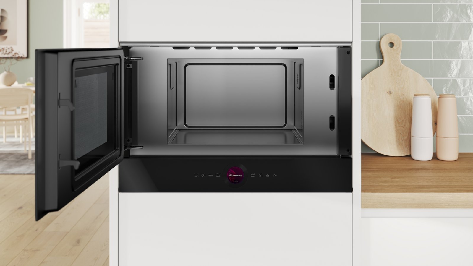 Series 8, Built-In Microwave, 60 x 38 cm, Black, BFL9221B1