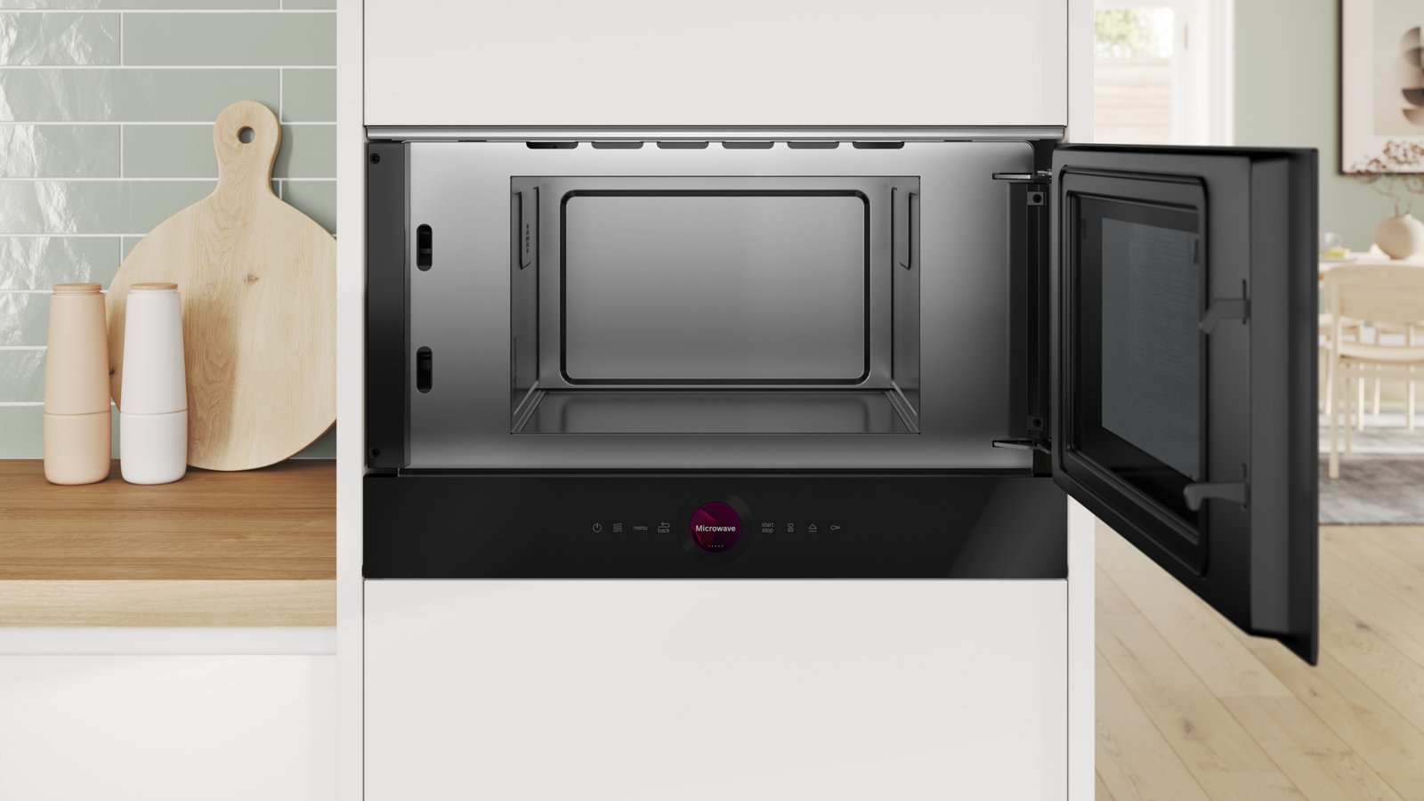Series 8, Built-In Microwave, 60 x 38 cm, Black, BFR9221B1