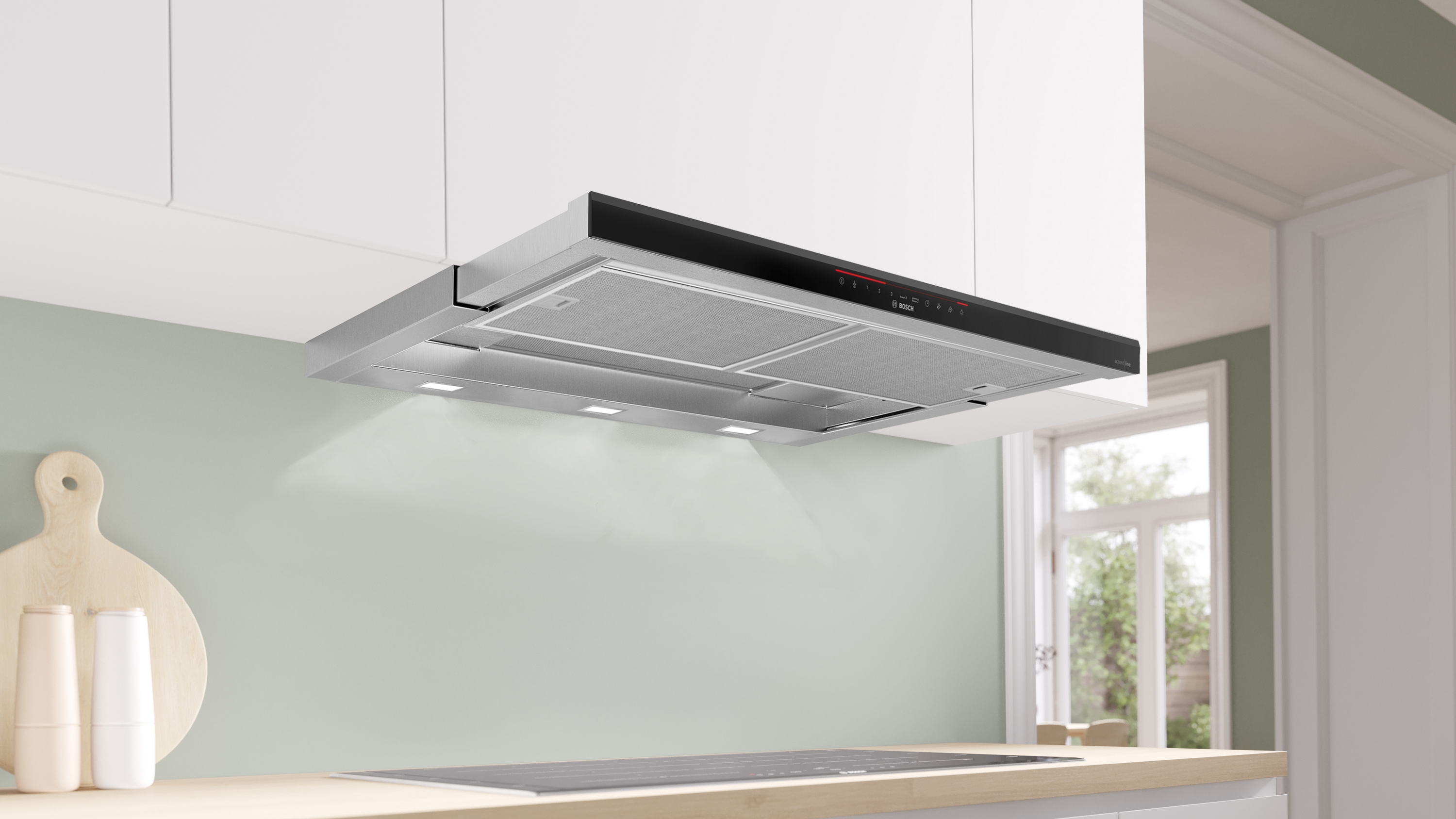 Series 8, telescopic cooker hood, 90 cm, Stainless steel, DFS098K54