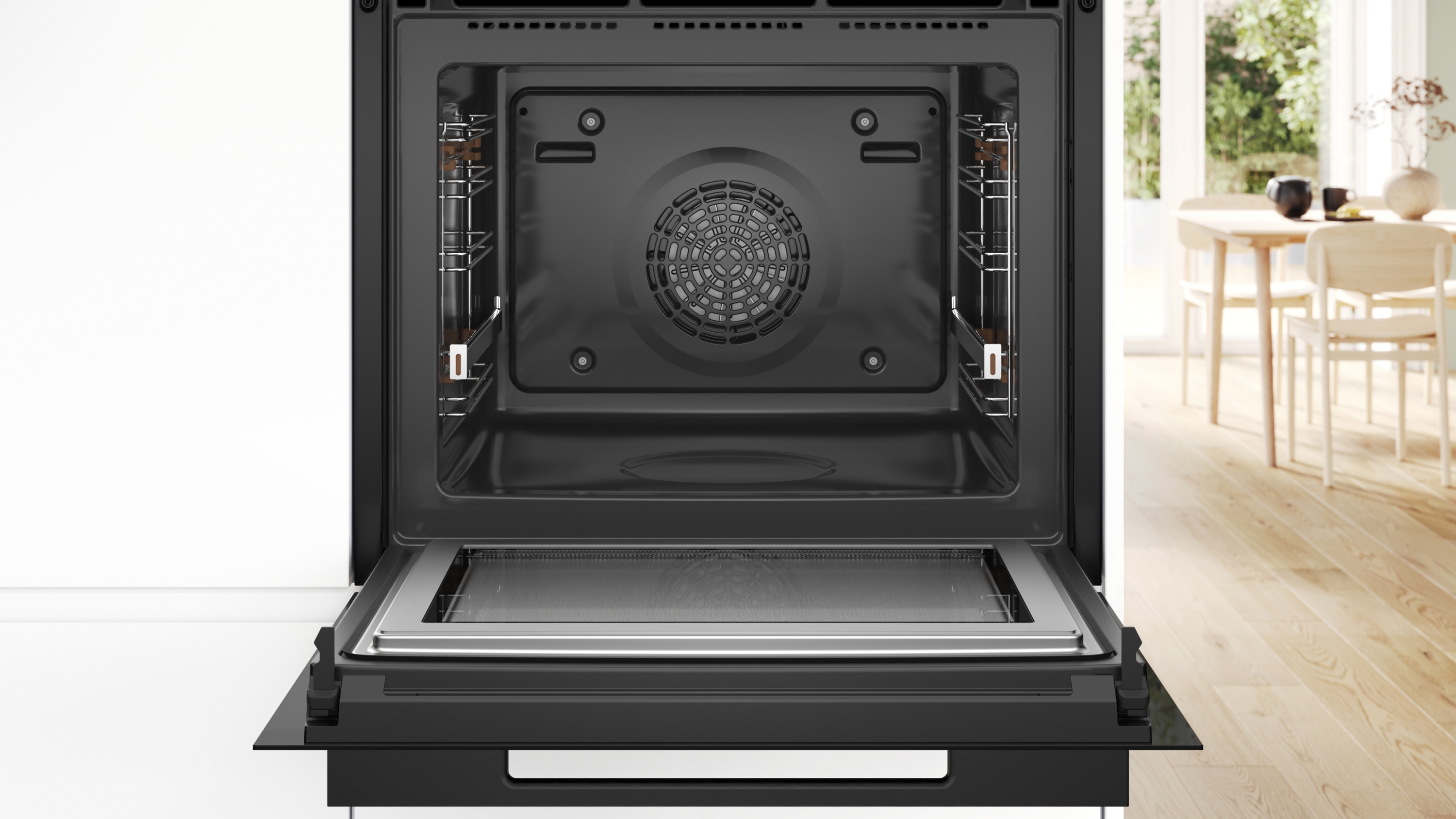 Series 8, Built-in oven with added steam and microwave function, 60 x 60 cm, Black, HNG978QB1