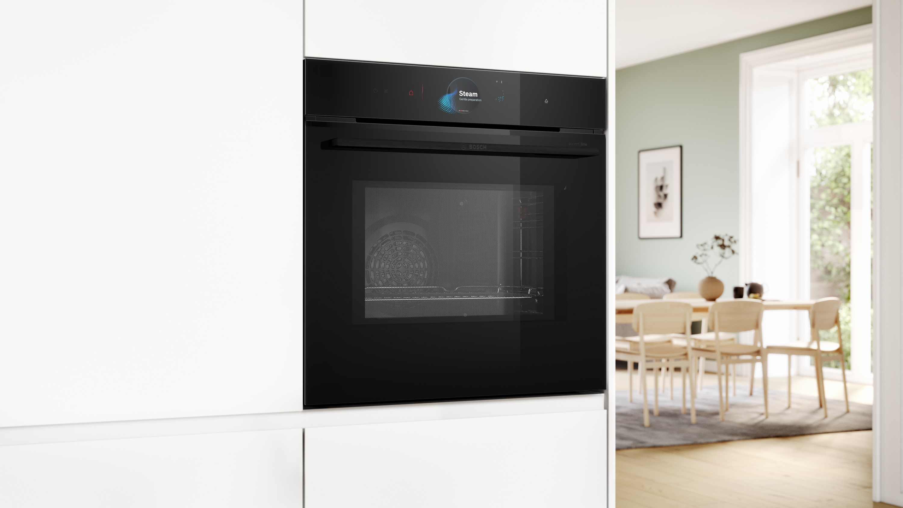 Series 8, Built-in oven with added steam and microwave function, 60 x 60 cm, Black, HNG978QB1