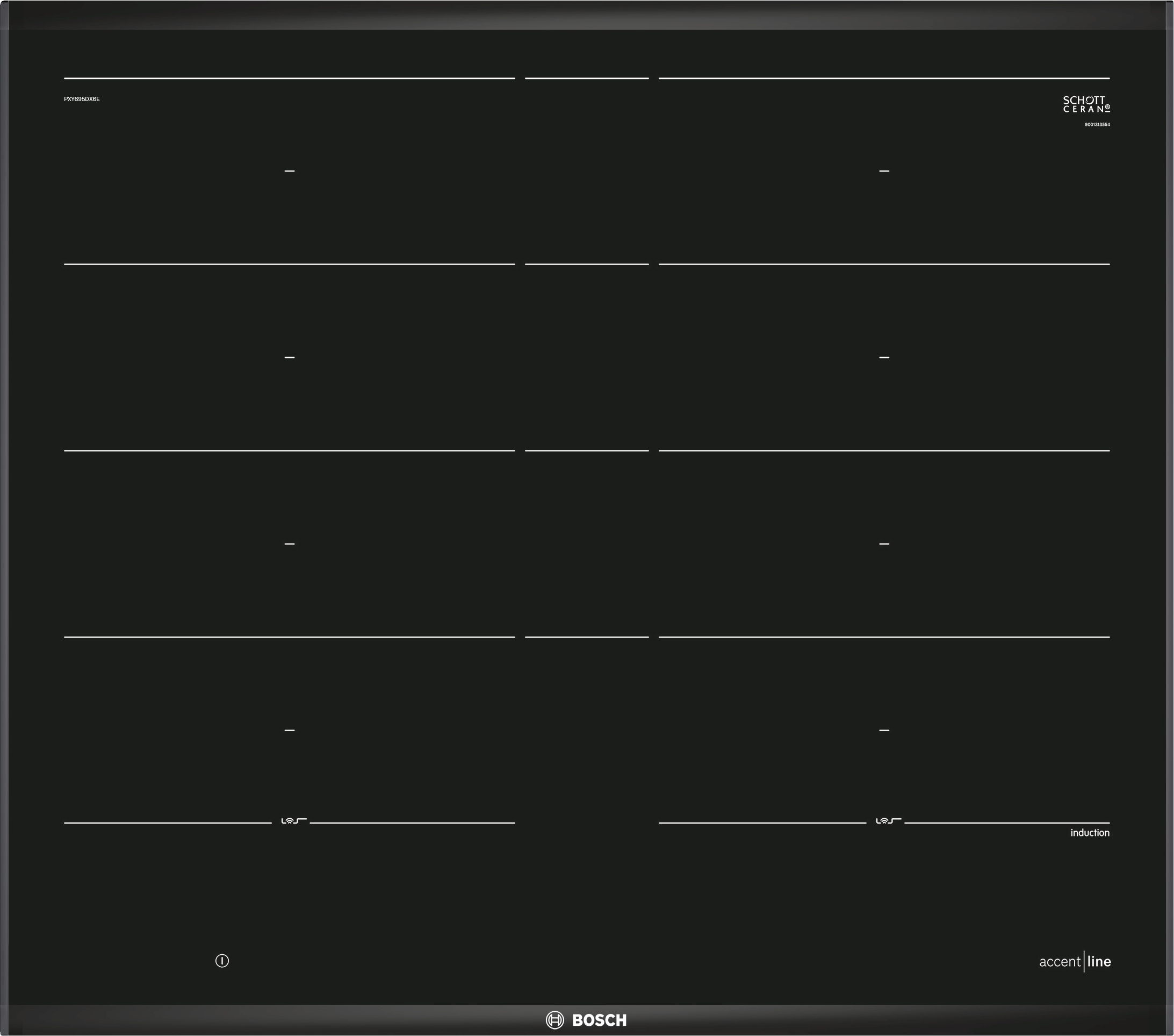 Series 8, Flex induction hob, 60 cm, Black, surface mount with frame, PXY695DX6E