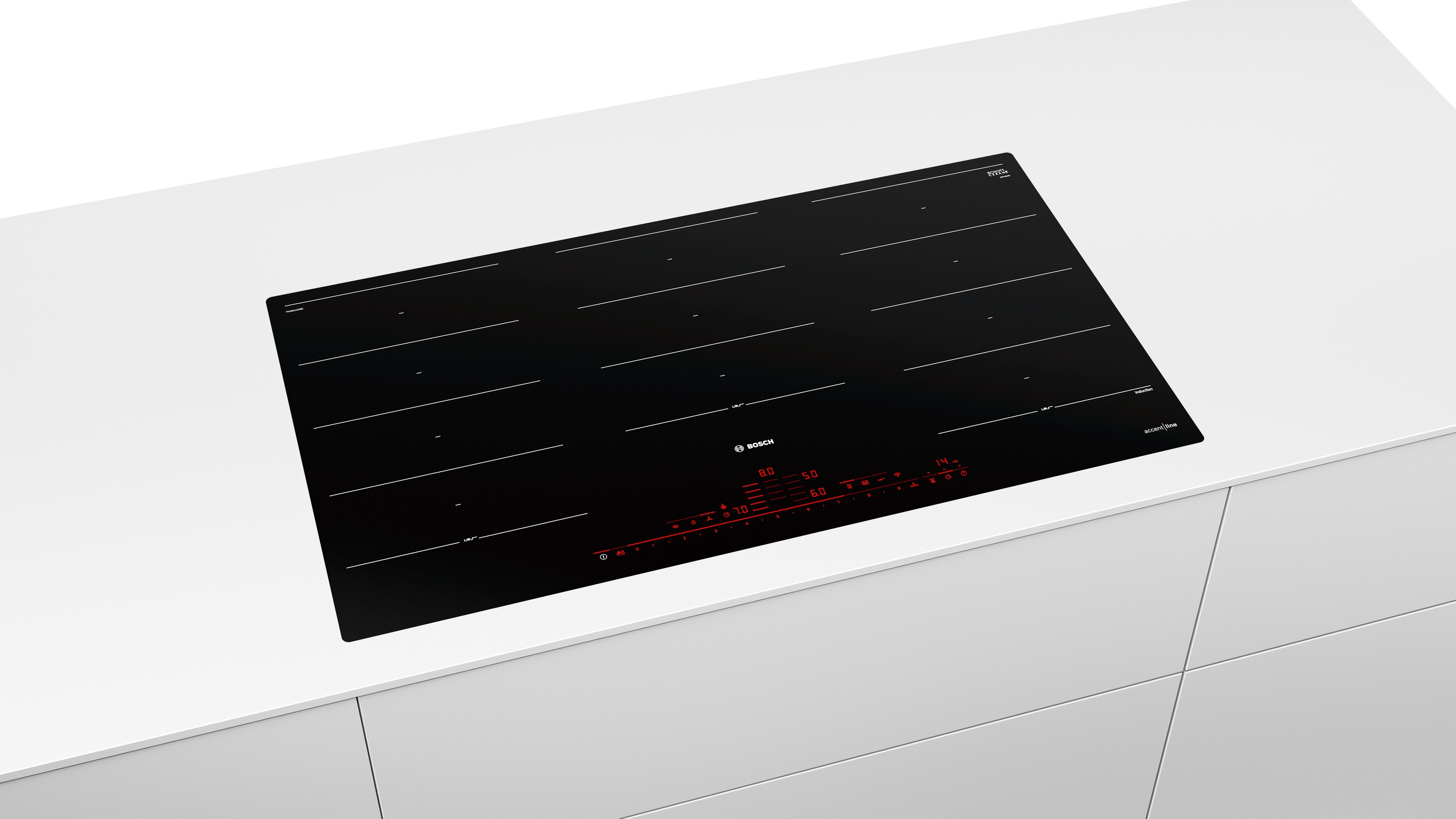 Series 8, Flex induction hob, 90 cm, Black, flush mount, PXX921DX6E