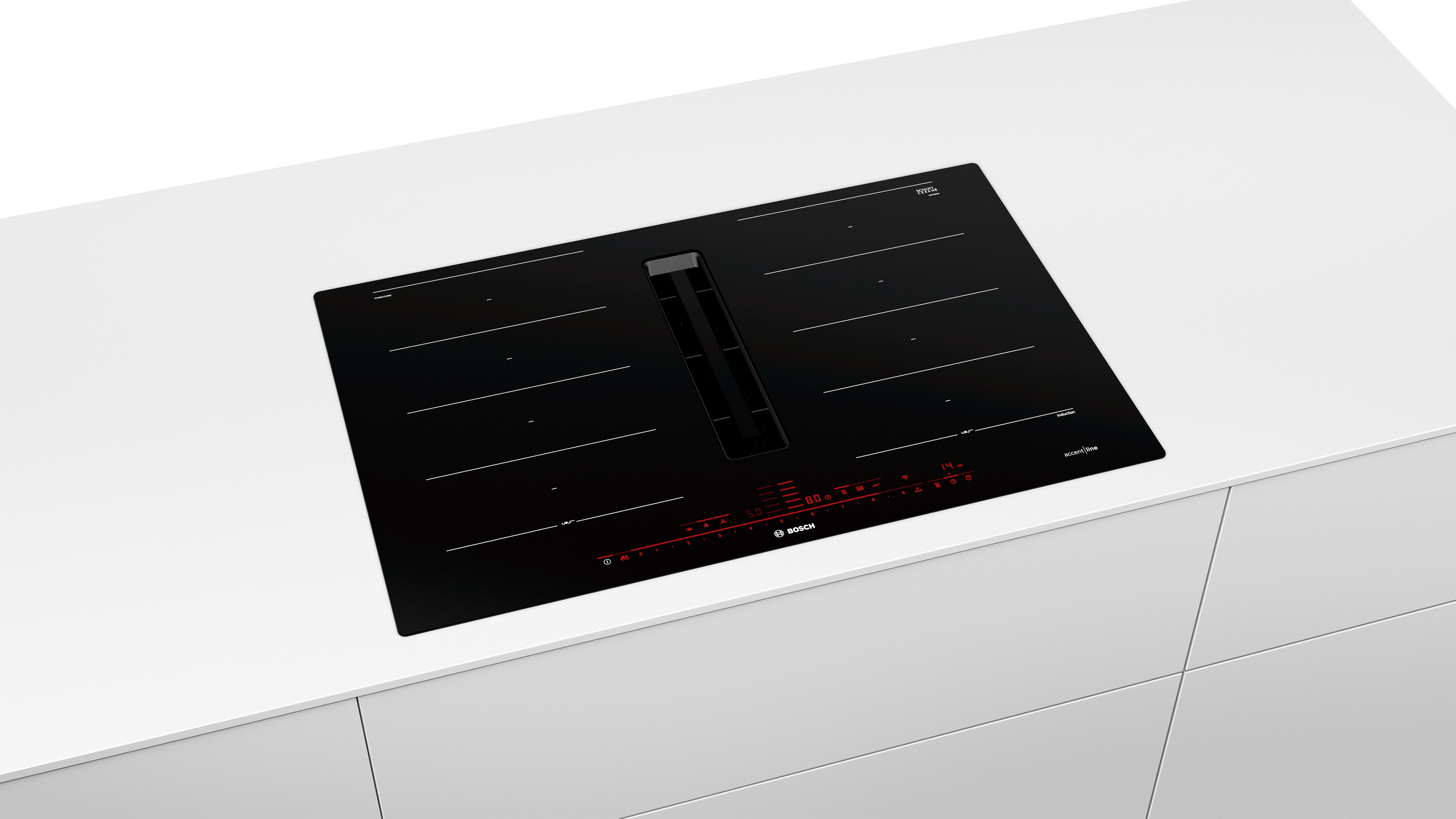 Series 8, Induction hob with integrated ventilation system, 80 cm, flush mount, PXX821D66E