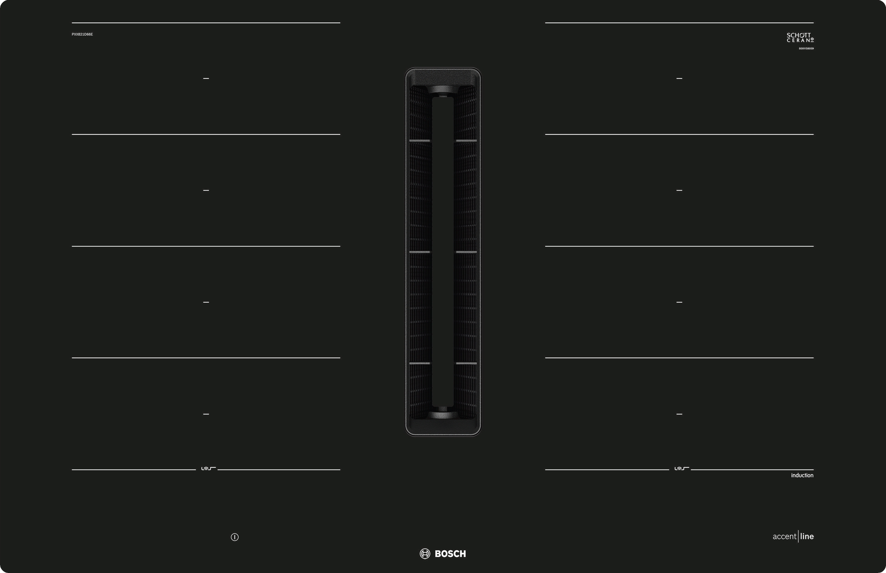 Series 8, Induction hob with integrated ventilation system, 80 cm, flush mount, PXX821D66E