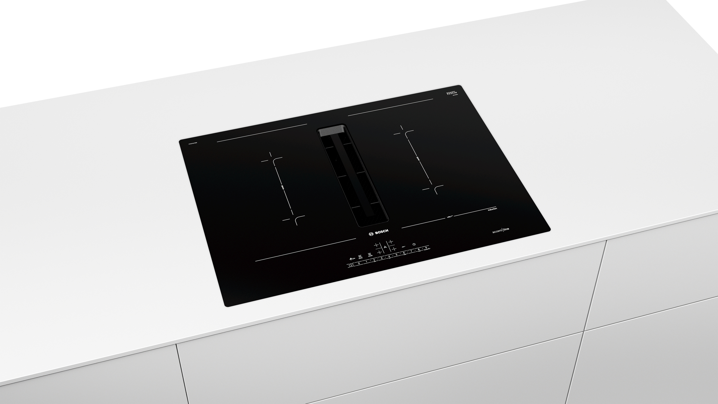 Series 6, Induction hob with integrated ventilation system, 70 cm, flush mount, PVQ721F25E