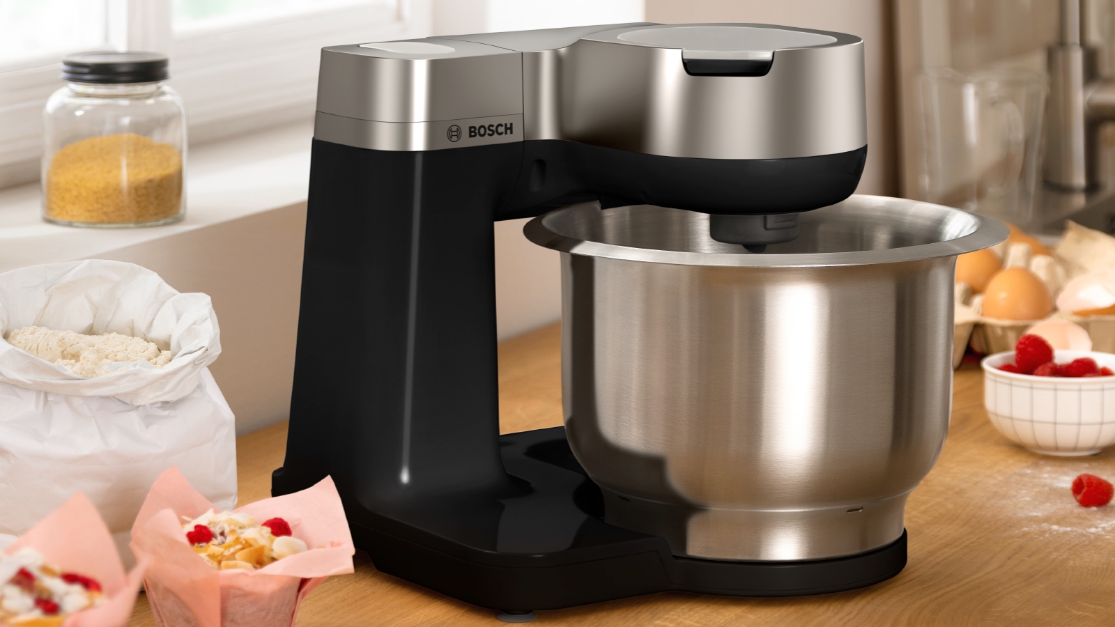 Kitchen machine, MUM Serie I 2, 900 W, Black, Silver, MUMS2VM40
