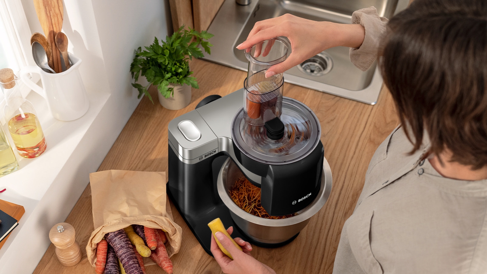 Kitchen machine, MUM Serie I 2, 900 W, Black, Silver, MUMS2VM40