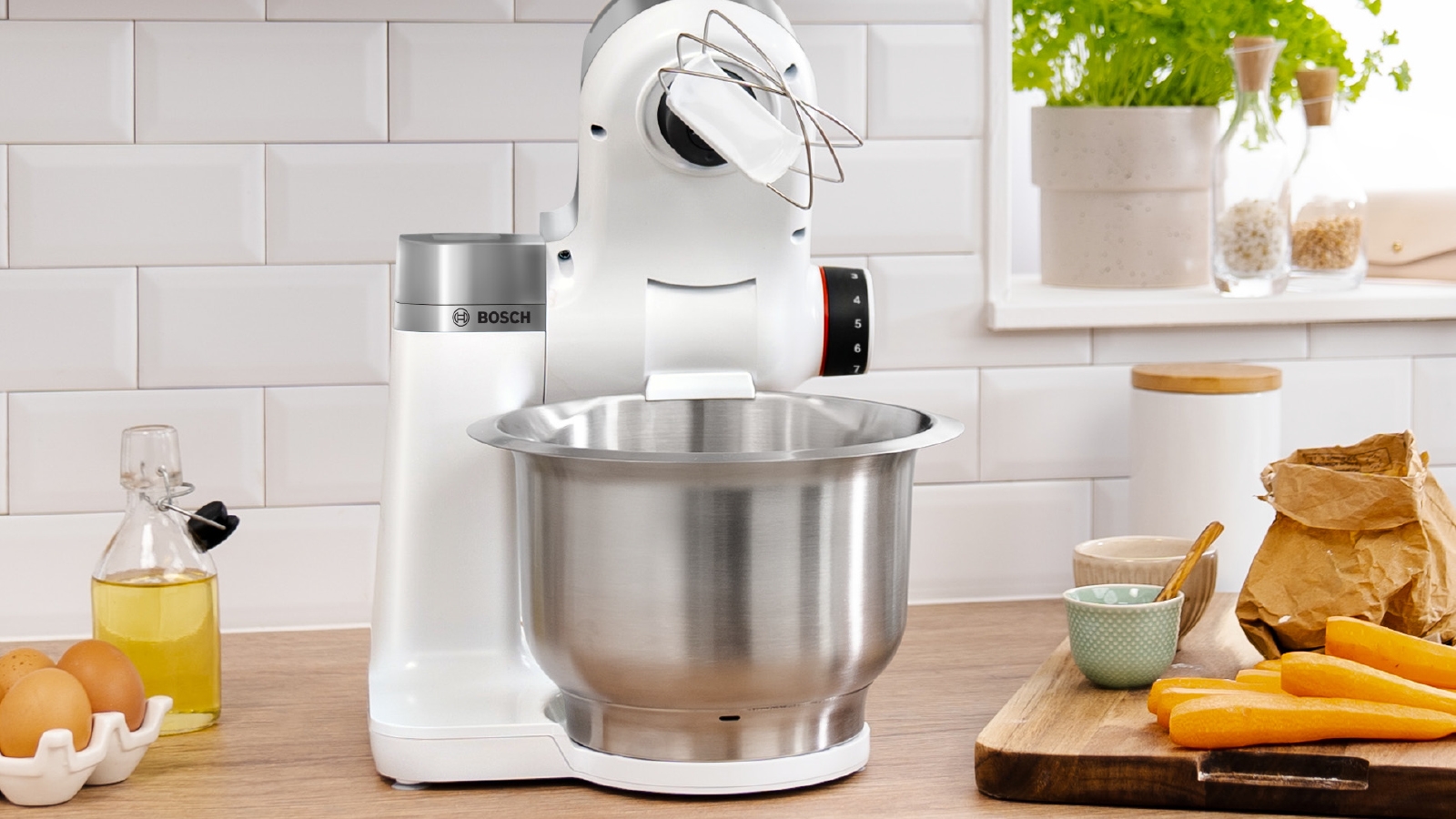 Kitchen machine, MUM Serie 2, 900 W, White, Silver, MUMS2VS30