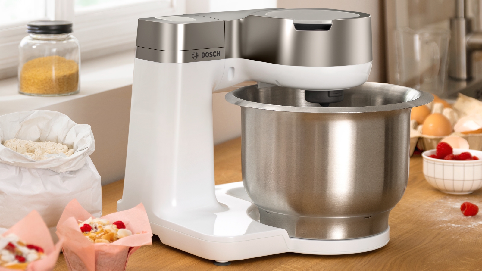 Kitchen machine, MUM Serie 2, 900 W, White, Silver, MUMS2VS30