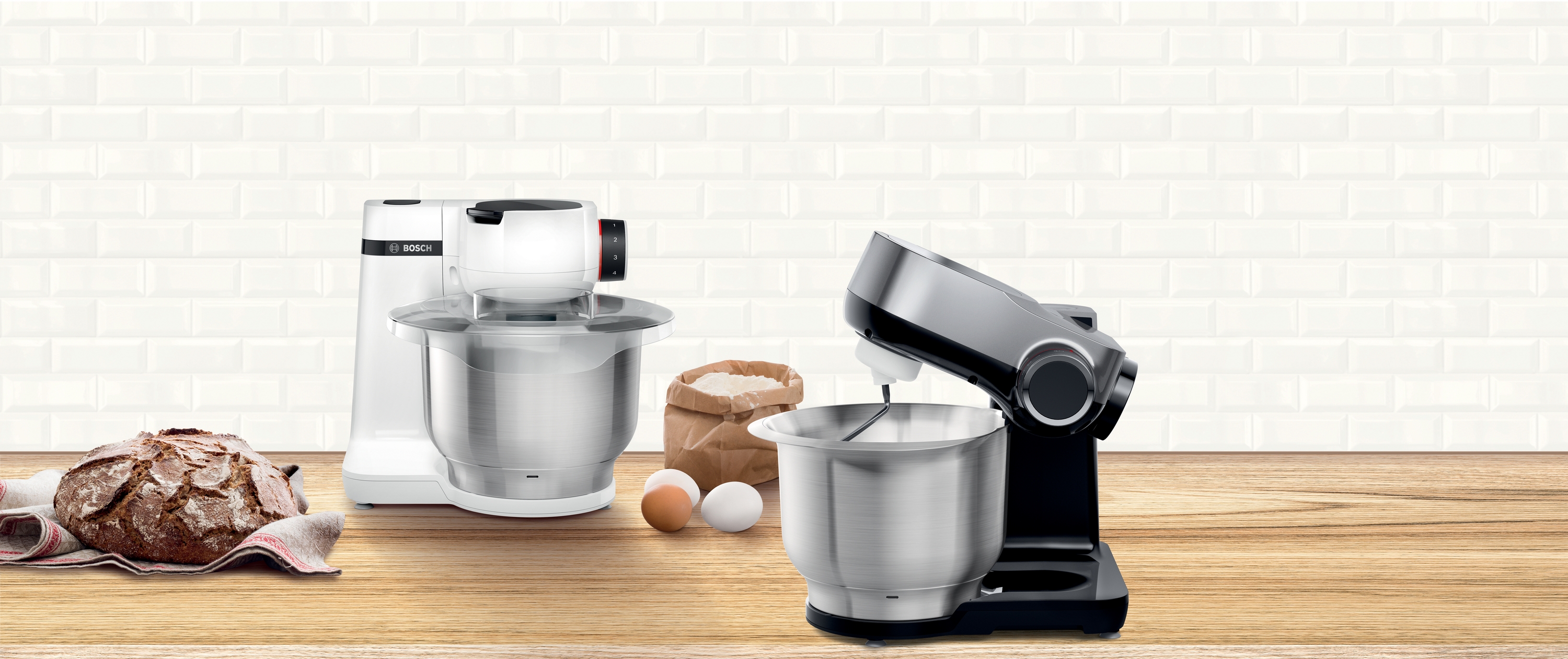 Kitchen machine, MUM Serie 2, 900 W, White, Silver, MUMS2VS30
