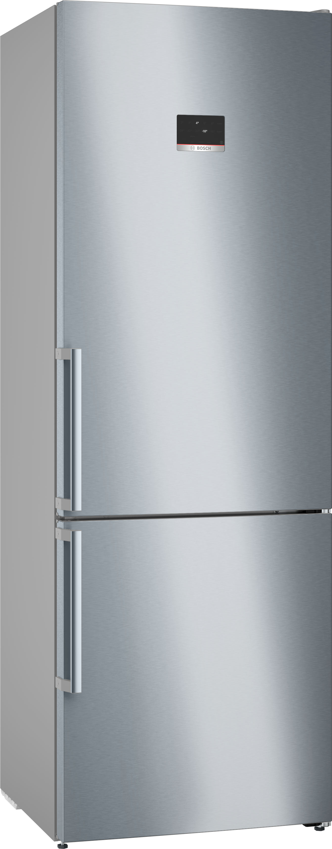 Series 6, free-standing fridge-freezer with freezer at bottom, 203 x 70 cm, Stainless steel (with anti-fingerprint), KGN49AIBT