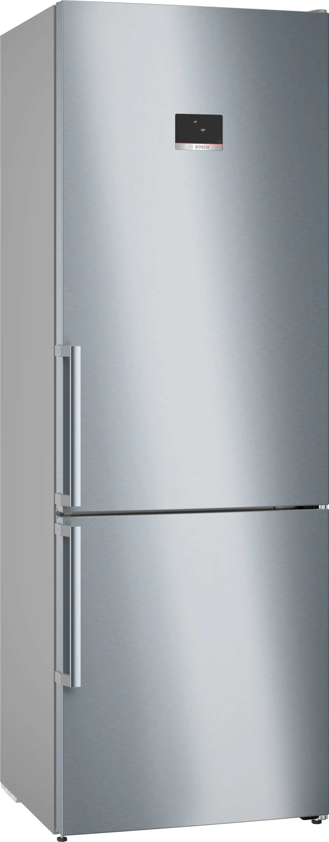 Series 6, free-standing fridge-freezer with freezer at bottom, 203 x 70 cm, Stainless steel (with anti-fingerprint), KGN49AIBT