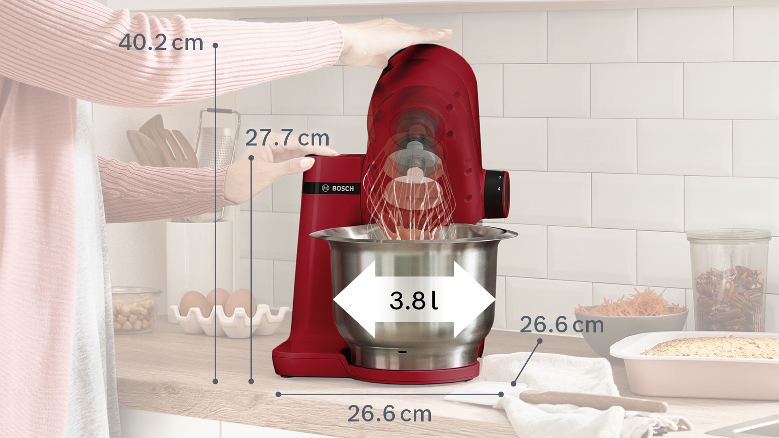 Kitchen machine, MUM Serie | 2, 700 W, Red, Red, MUMS2ER30