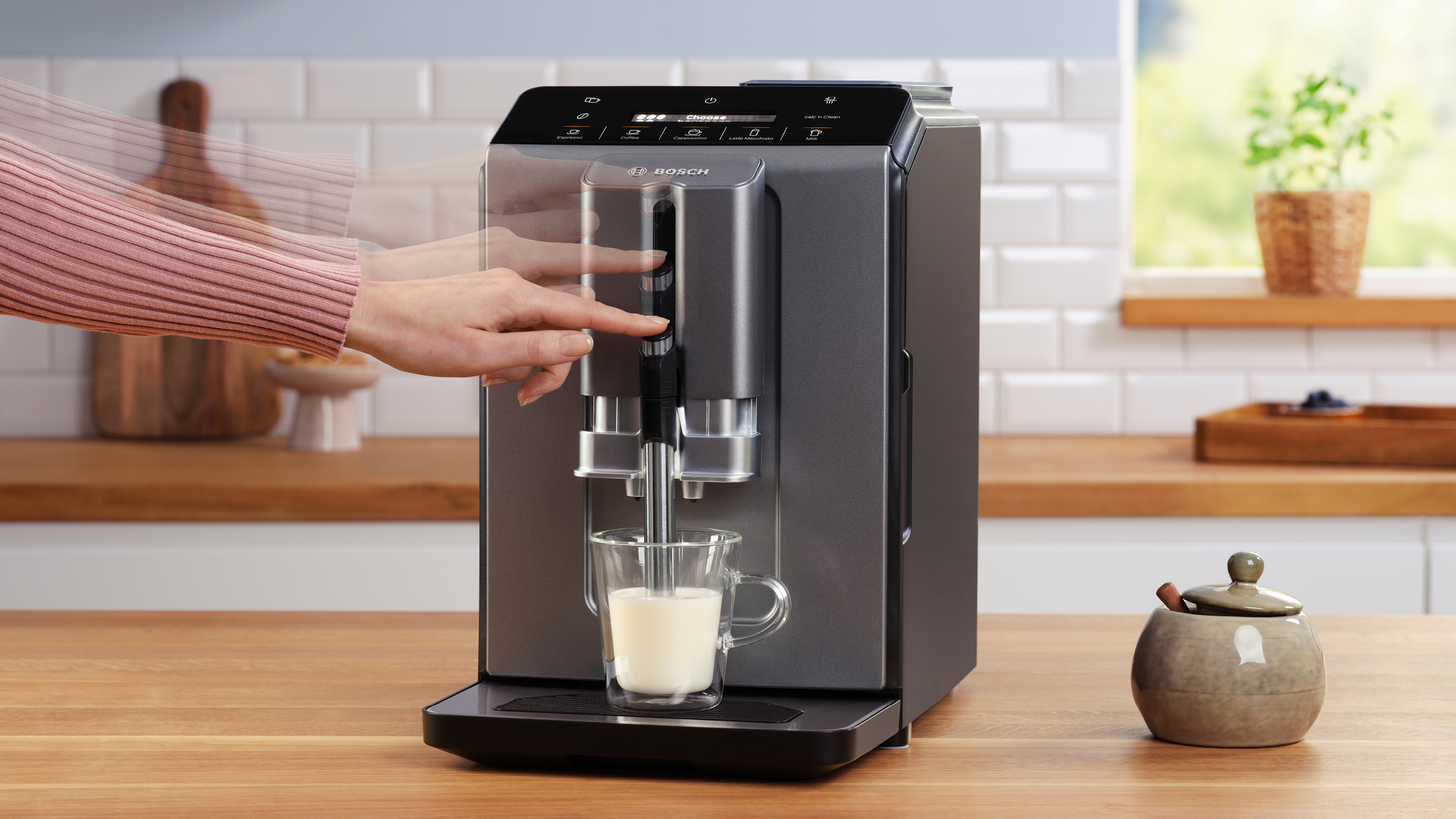 Fully automatic coffee machine, Serie 2 VeroCafe, Diamond titanium metallic, TIE20504