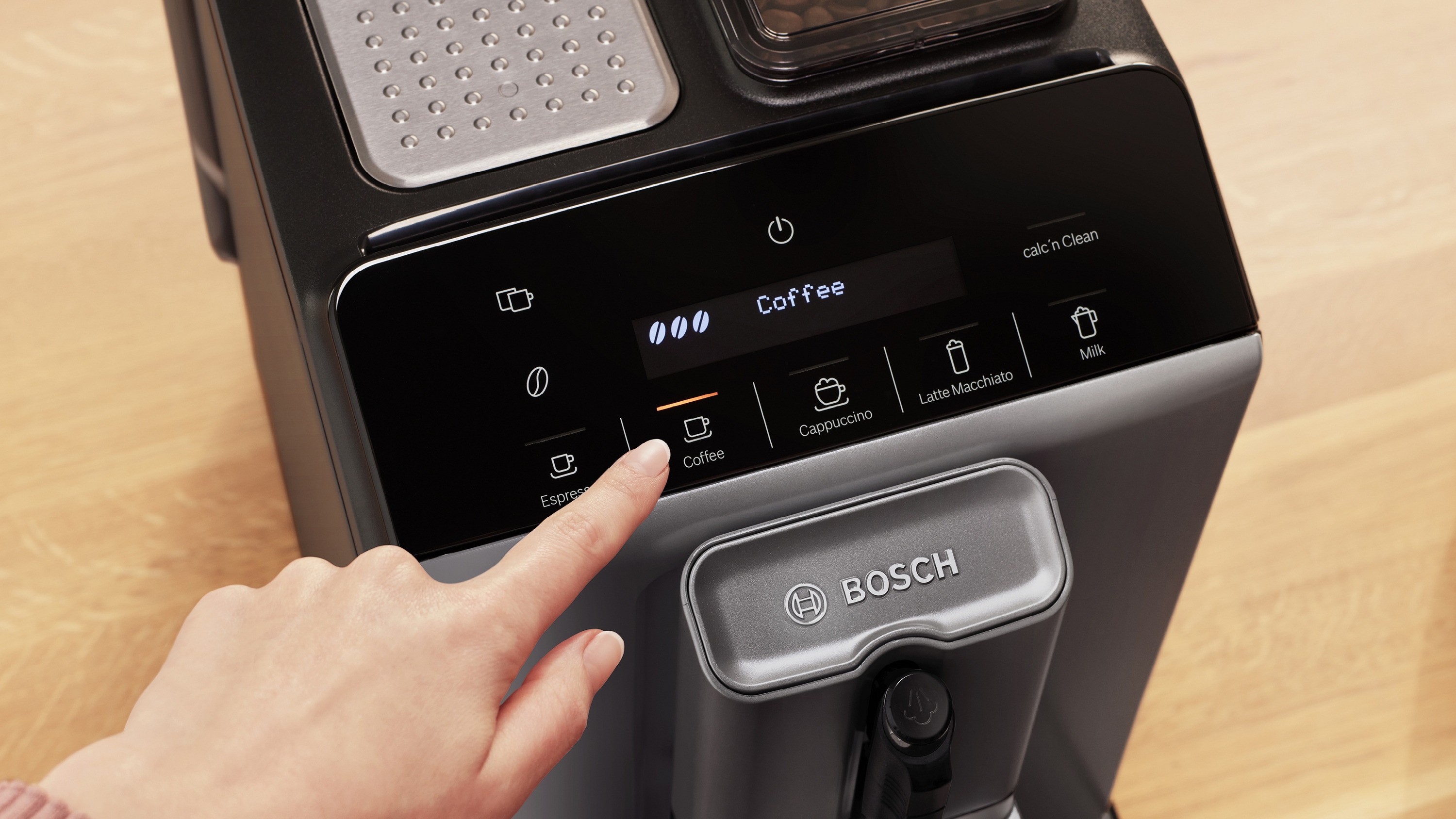 Fully automatic coffee machine, Serie 2 VeroCafe, Diamond titanium metallic, TIE20504