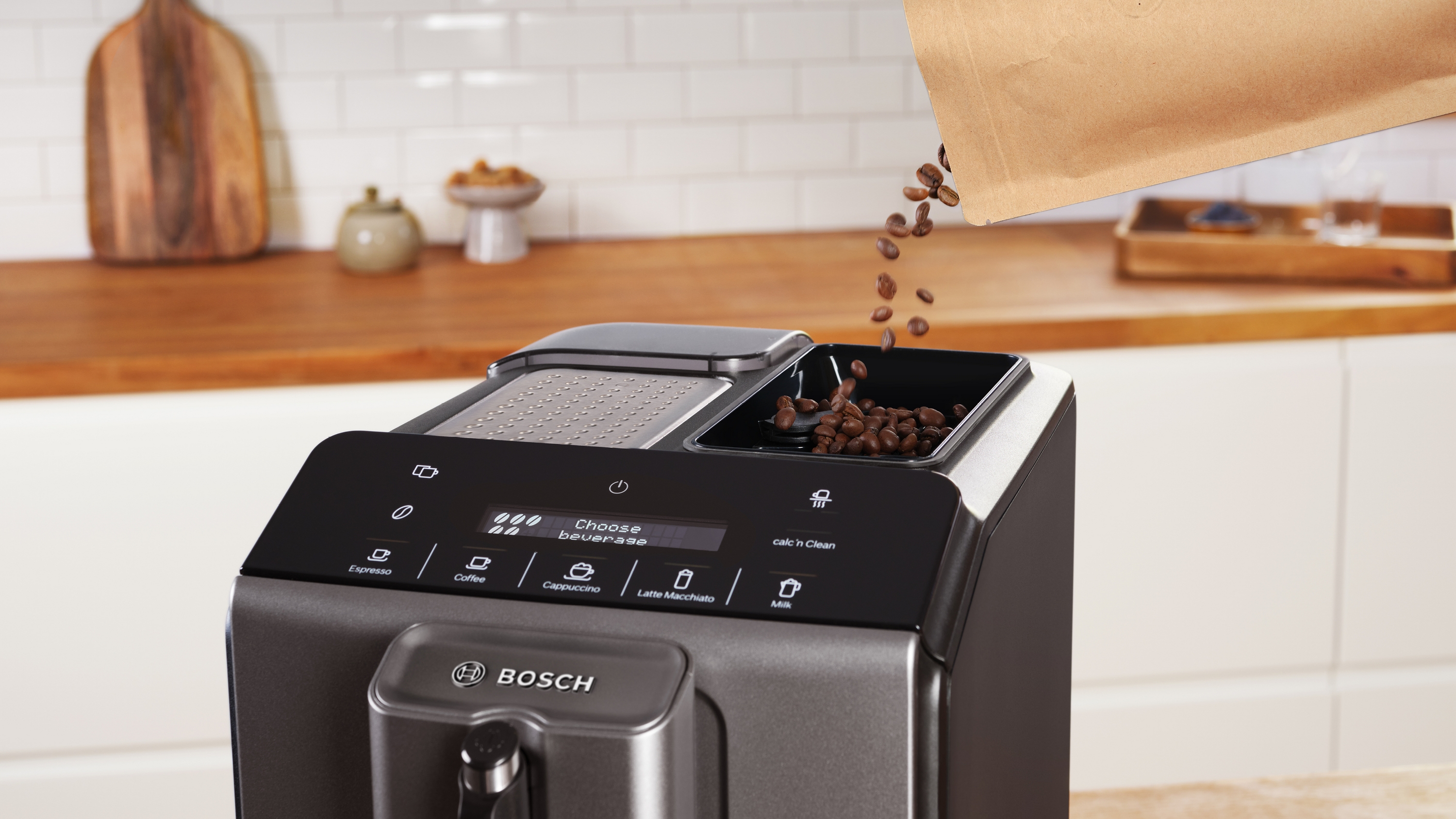 Fully automatic coffee machine, Serie 2 VeroCafe, Diamond titanium metallic, TIE20504