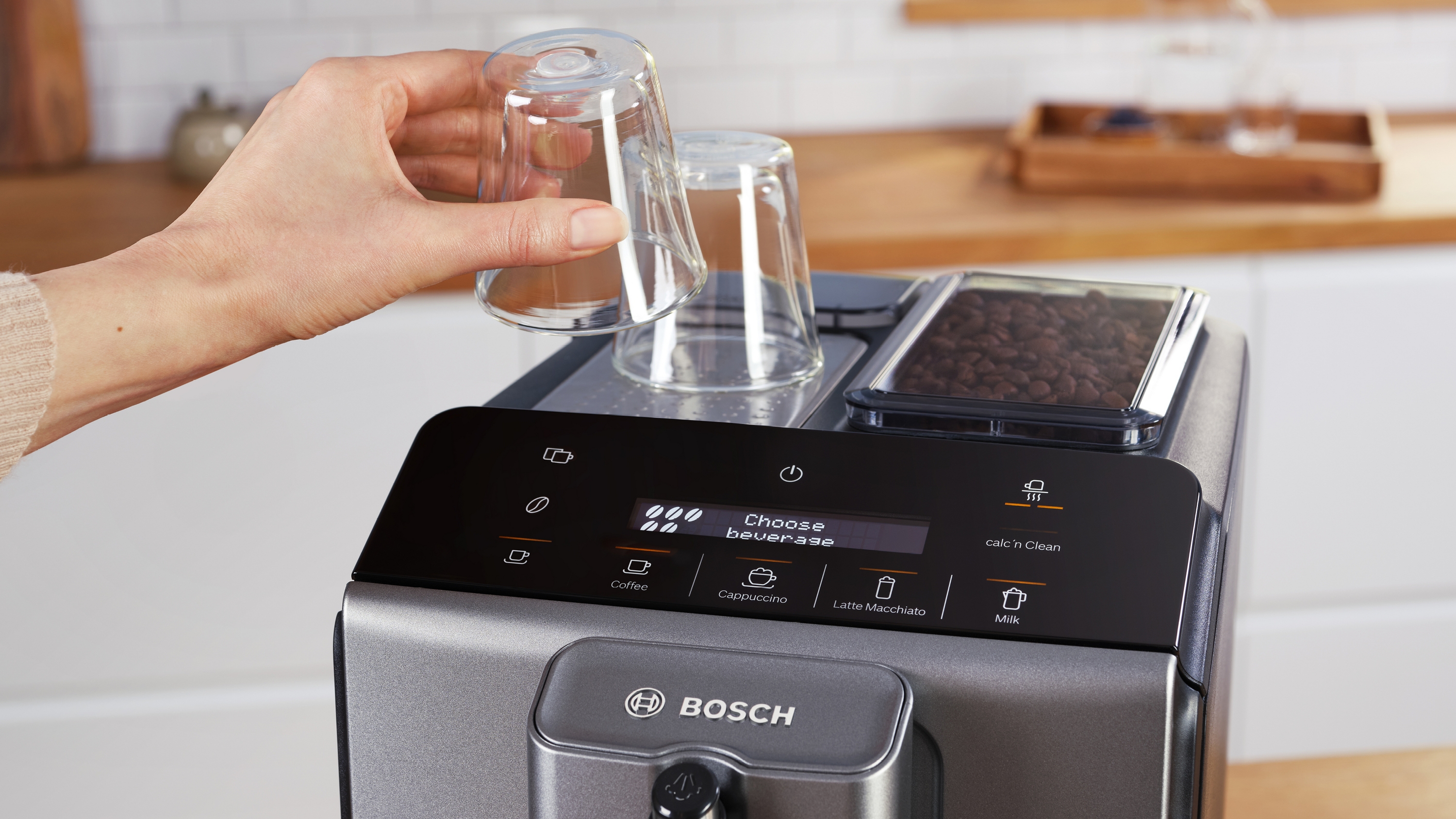 Fully automatic coffee machine, Serie 2 VeroCafe, Diamond titanium metallic, TIE20504
