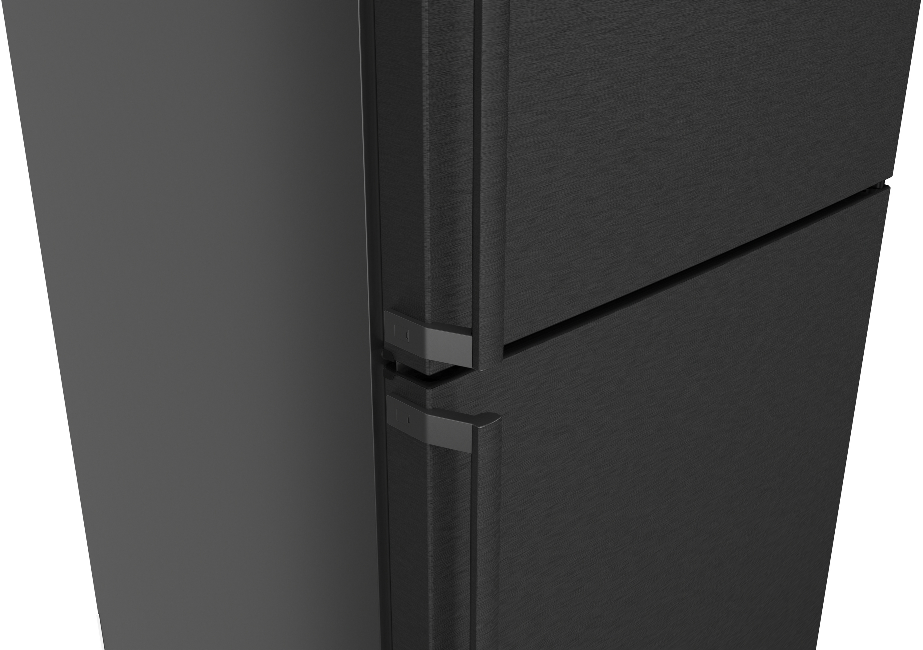 Series 4, free-standing fridge-freezer with freezer at bottom, 203 x 70 cm, Black stainless steel, KGN49VXDT