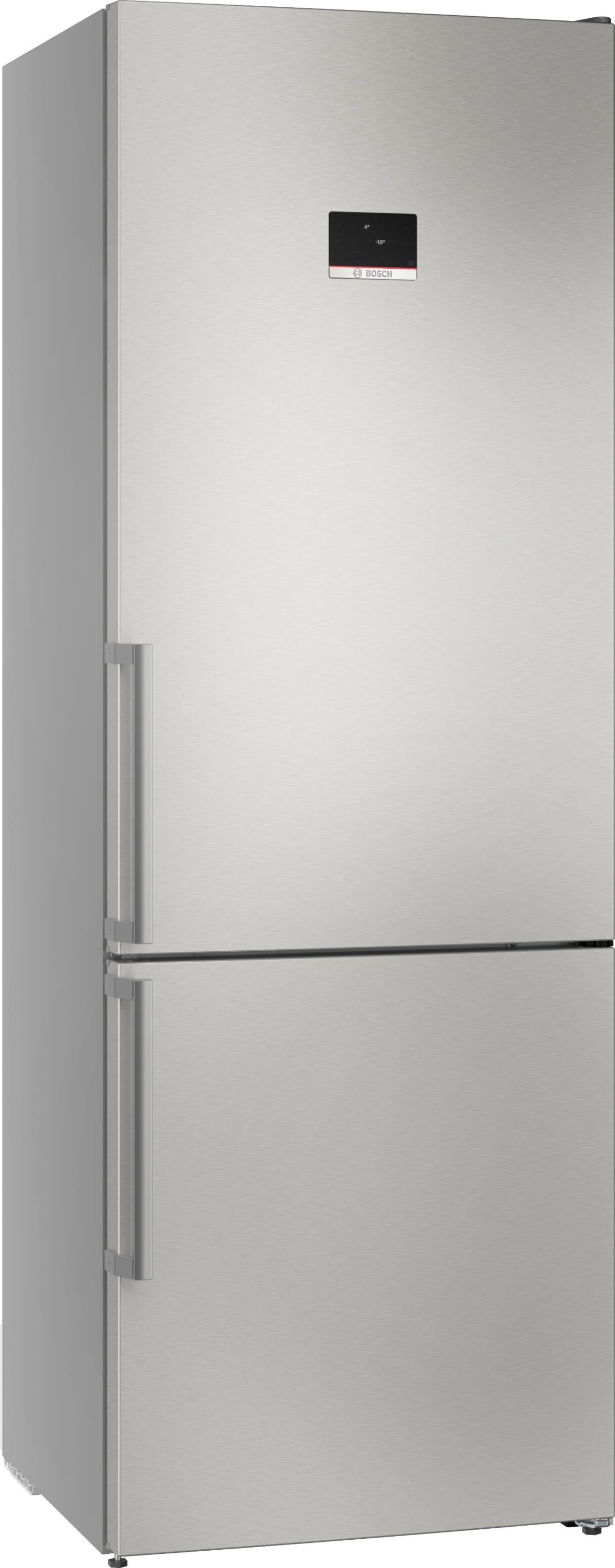 Series 6, free-standing fridge-freezer with freezer at bottom, 203 x 70 cm, Stainless steel (with anti-fingerprint), KGN49AIBT
