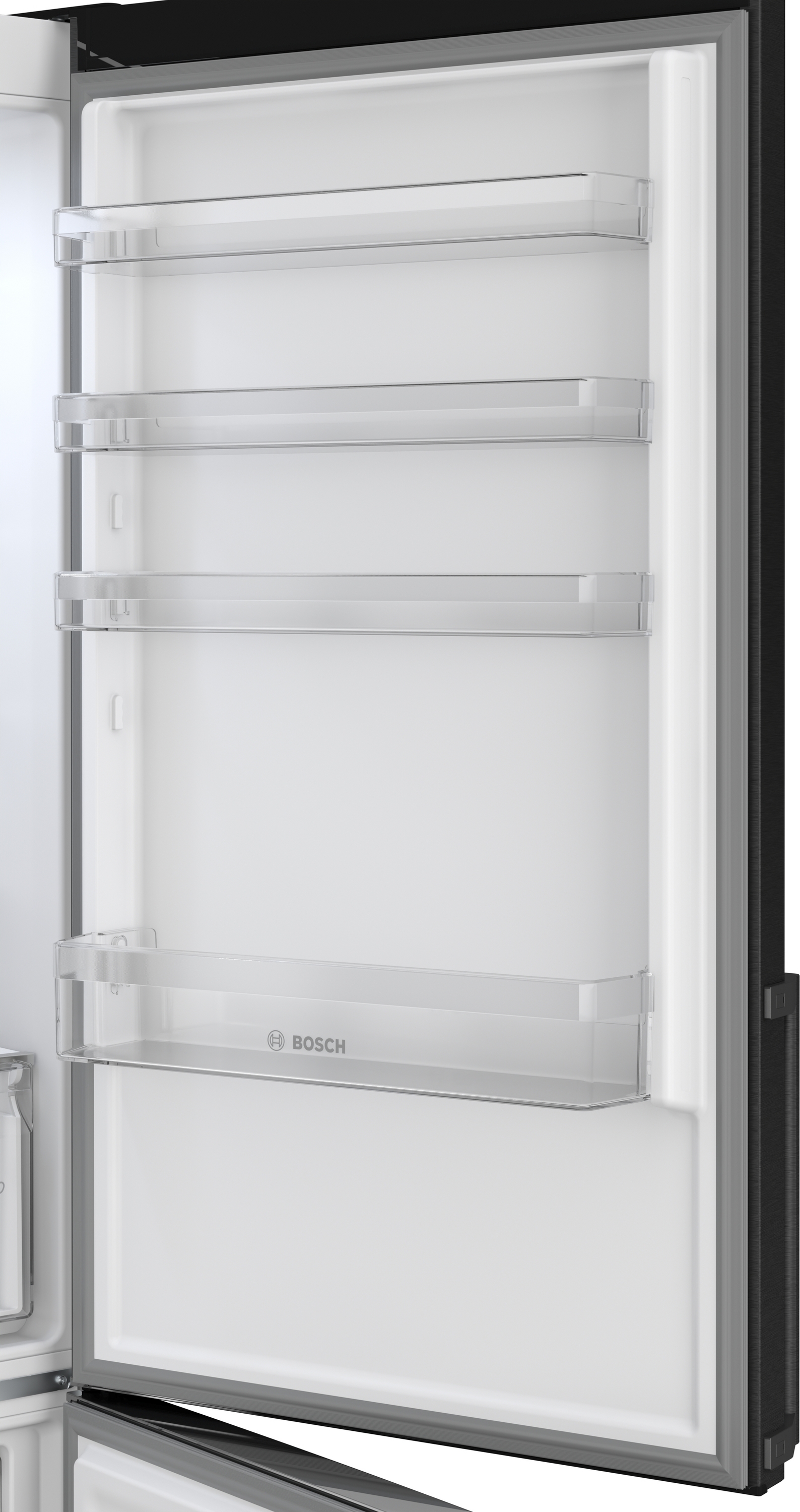 Series 4, free-standing fridge-freezer with freezer at bottom, 203 x 70 cm, Black stainless steel, KGN49VXDT