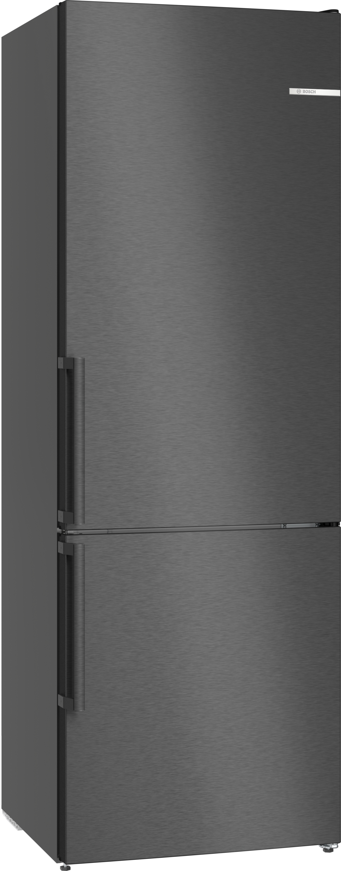 Series 4, free-standing fridge-freezer with freezer at bottom, 203 x 70 cm, Black stainless steel, KGN49VXDT