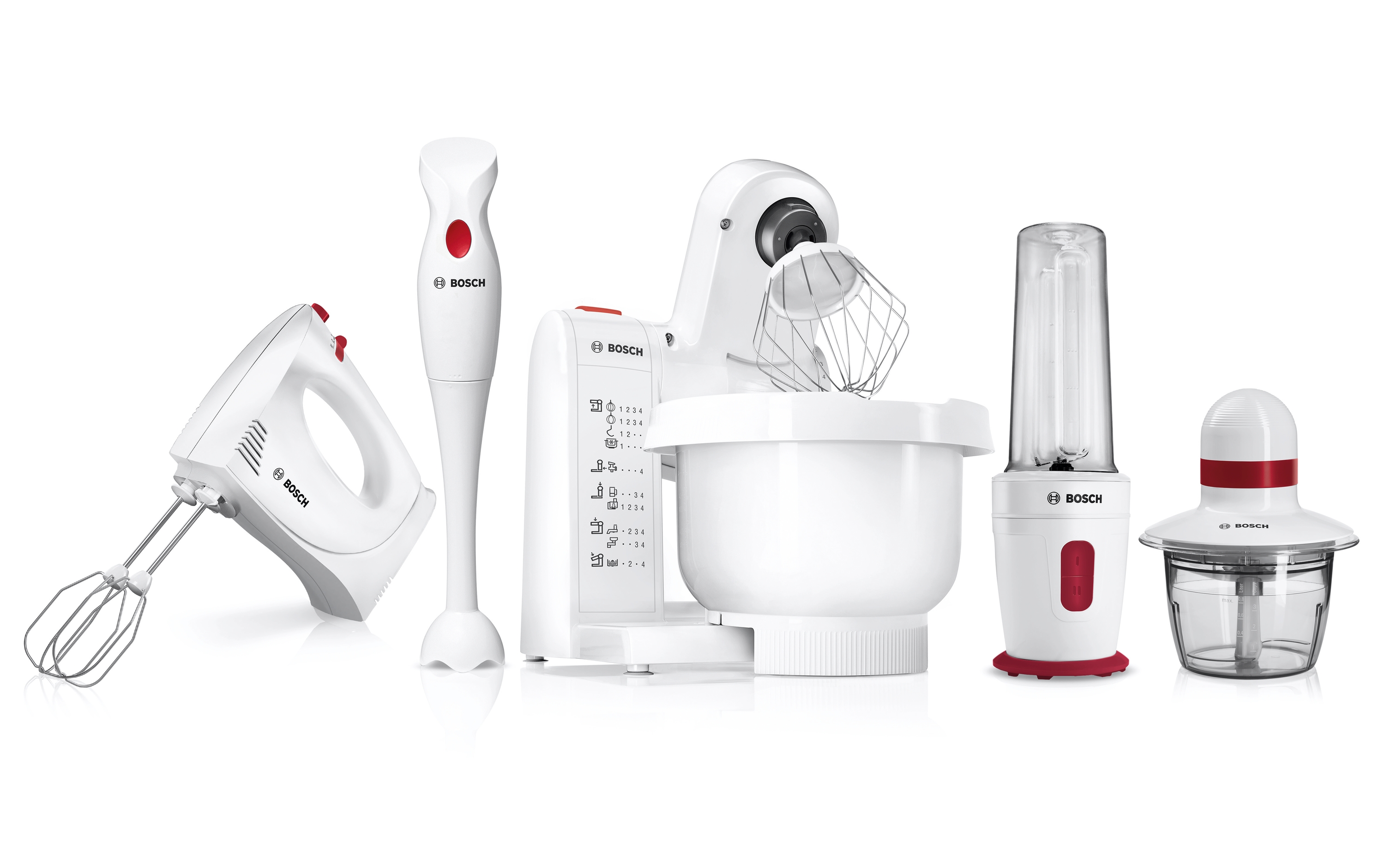 Kuhinjski robot, MUM4, 600 W, Bela, Tamno crvena, MUMP1000